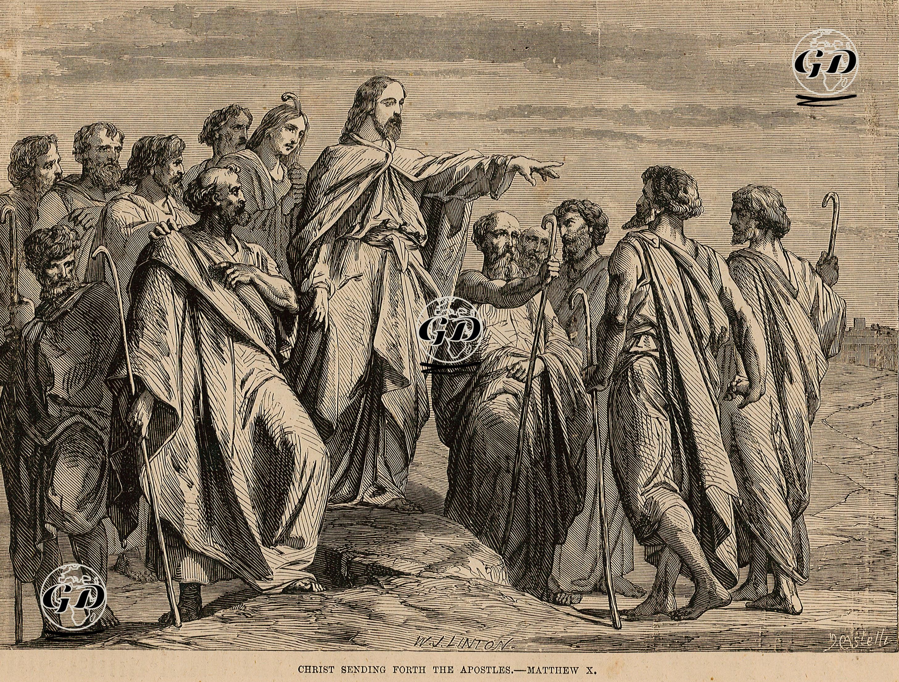 Hazreti İsa'nın Havarileri Göndermesi, Matthew (Matta), Chapter (Bölüm) 10. -  - 1860's