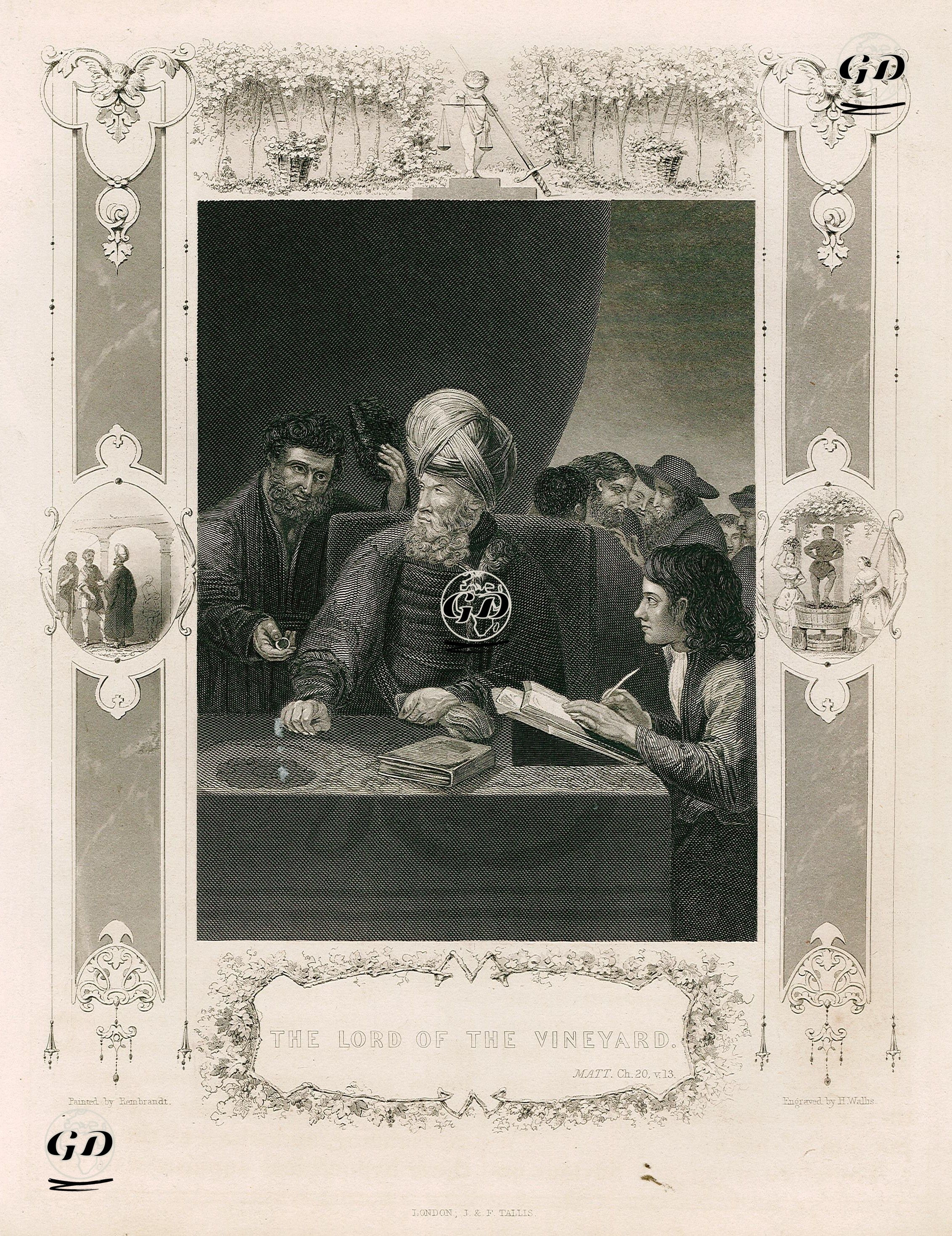 Bağ Sahibi, Matthew (Matta), Chapter (Bölüm) 20. Verse (Ayet) 13. - Rembrandt Harmenszoon van Rijn (1606-1669) - 1845