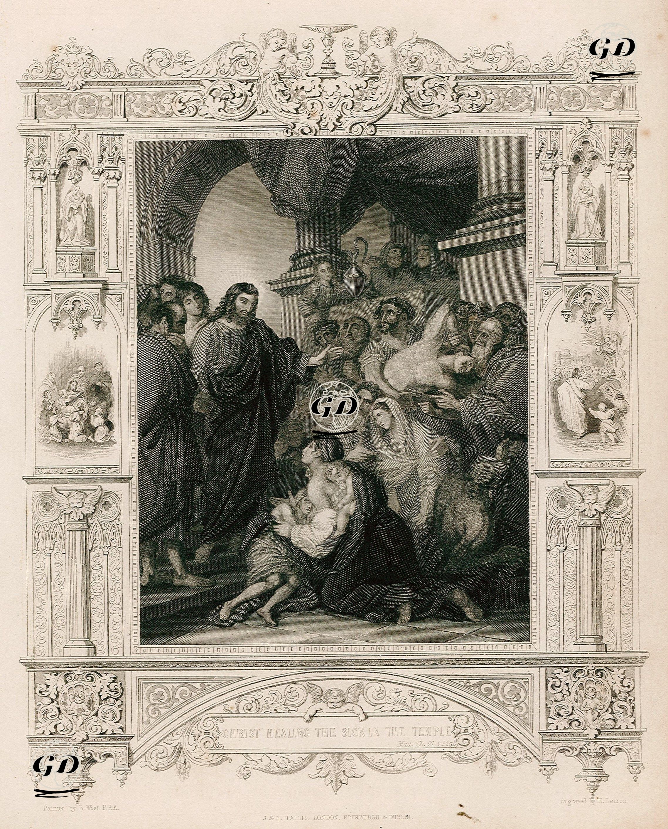 Christ Healing The Sick In The Temple, Matt, Ch. 21. V. 14. - Benjamin West (1738-1820) - 1845