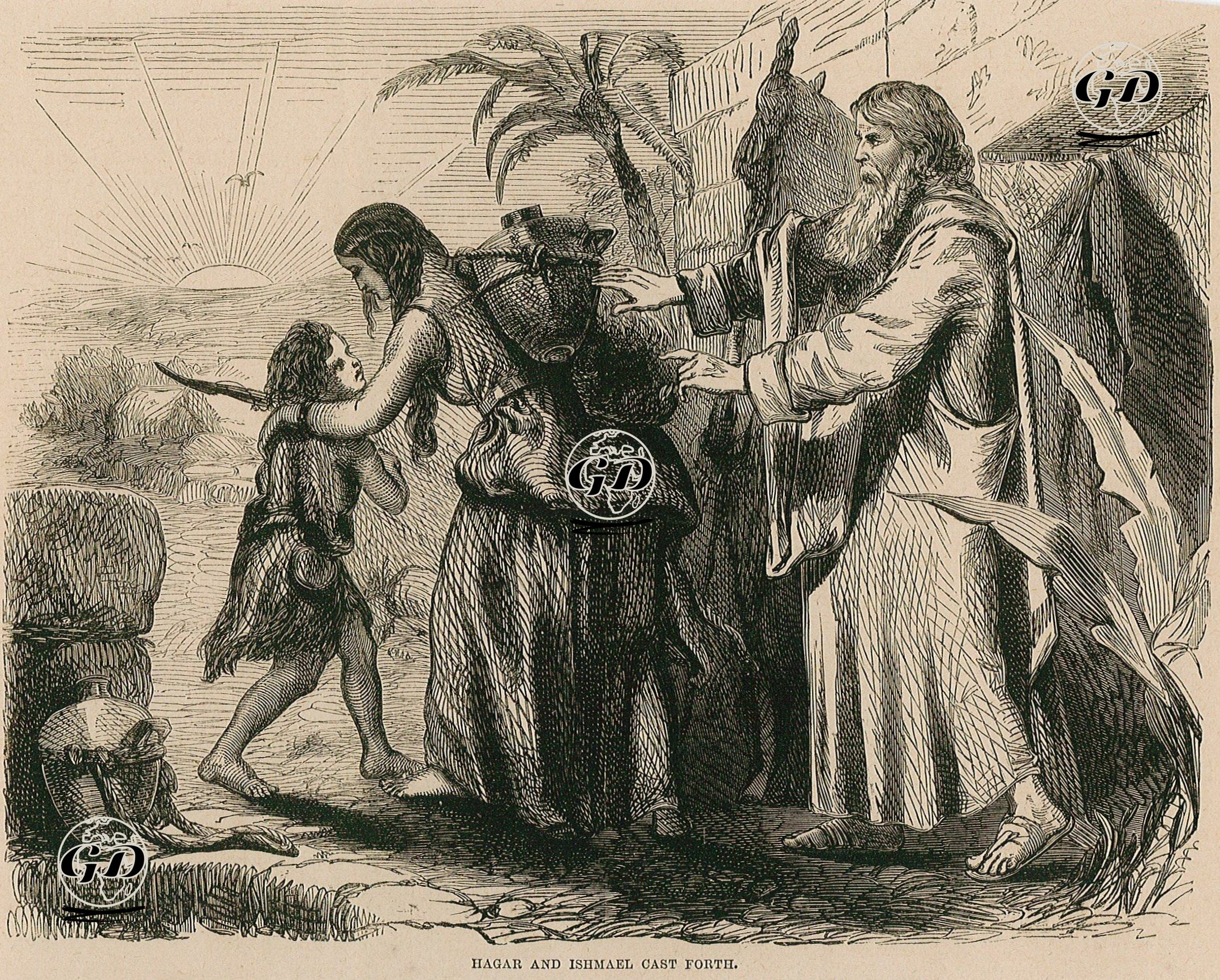 Hazreti Hacer ve Oğlu Hazreti İsmail'in  Evden Gönderilmesi, Genesis (Diriliş), Chapter (Bölüm) 21. -  - 1860's