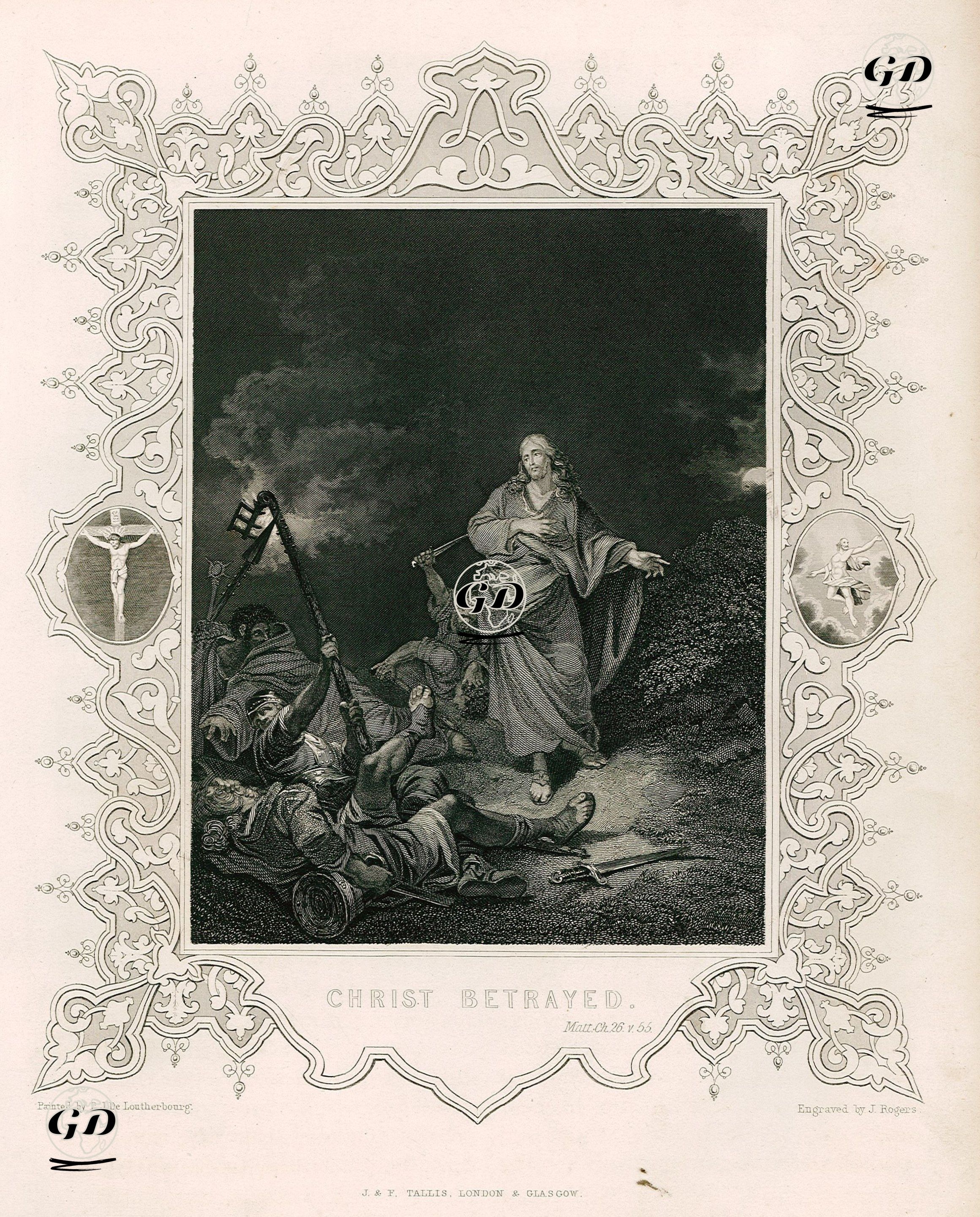 Hazreti İsa'nın İhanete Uğraması, Matthew (Matta), Chapter (Bölüm) 26. Verse (Ayet) 55. - Philip James de Loutherbourg (1740-1812) - 1845