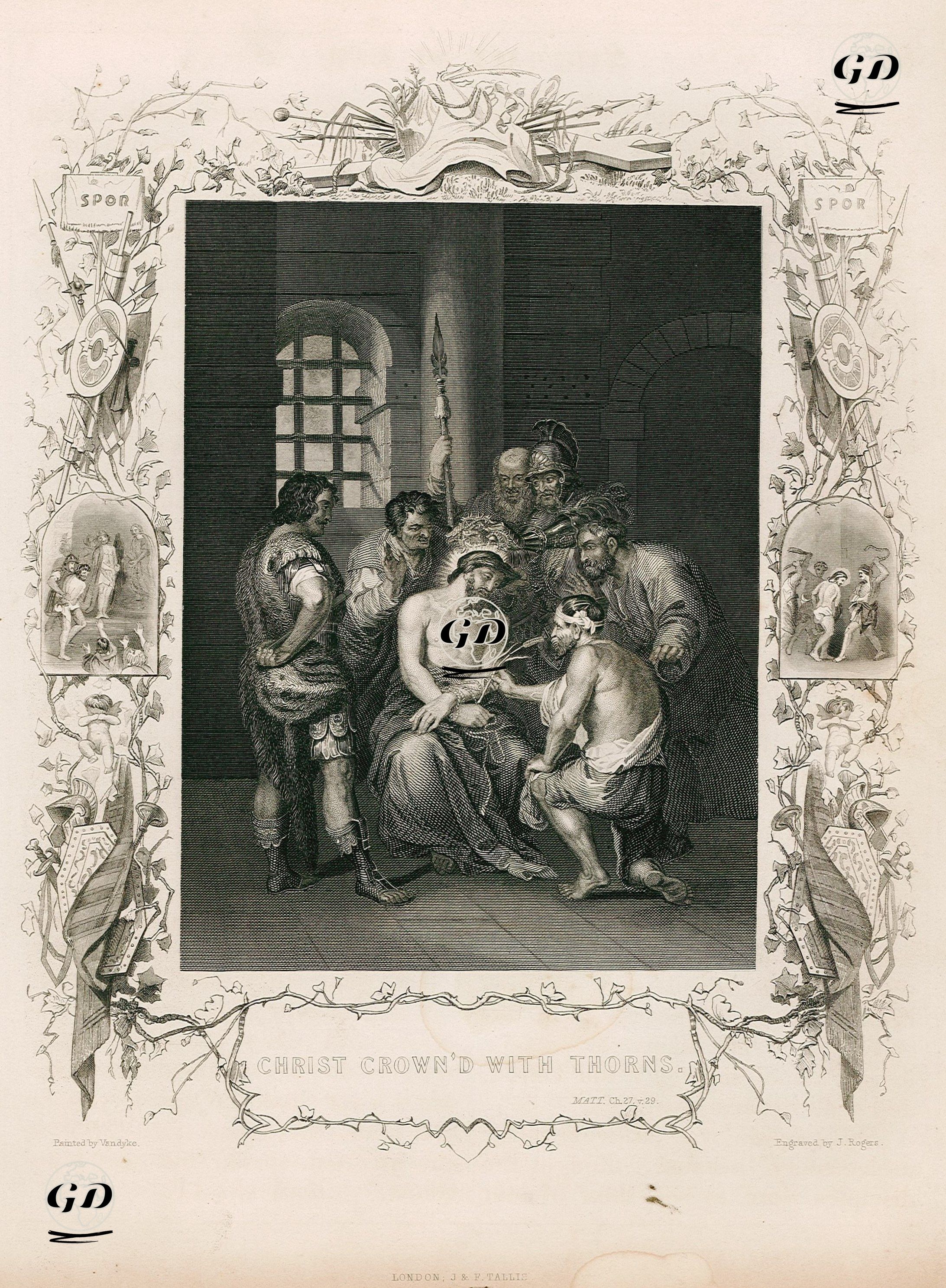 Christ Crown'd With Thorns, Matt, Ch. 27. V. 29. - Anthony Van Dyck (1599-1641) - 1845
