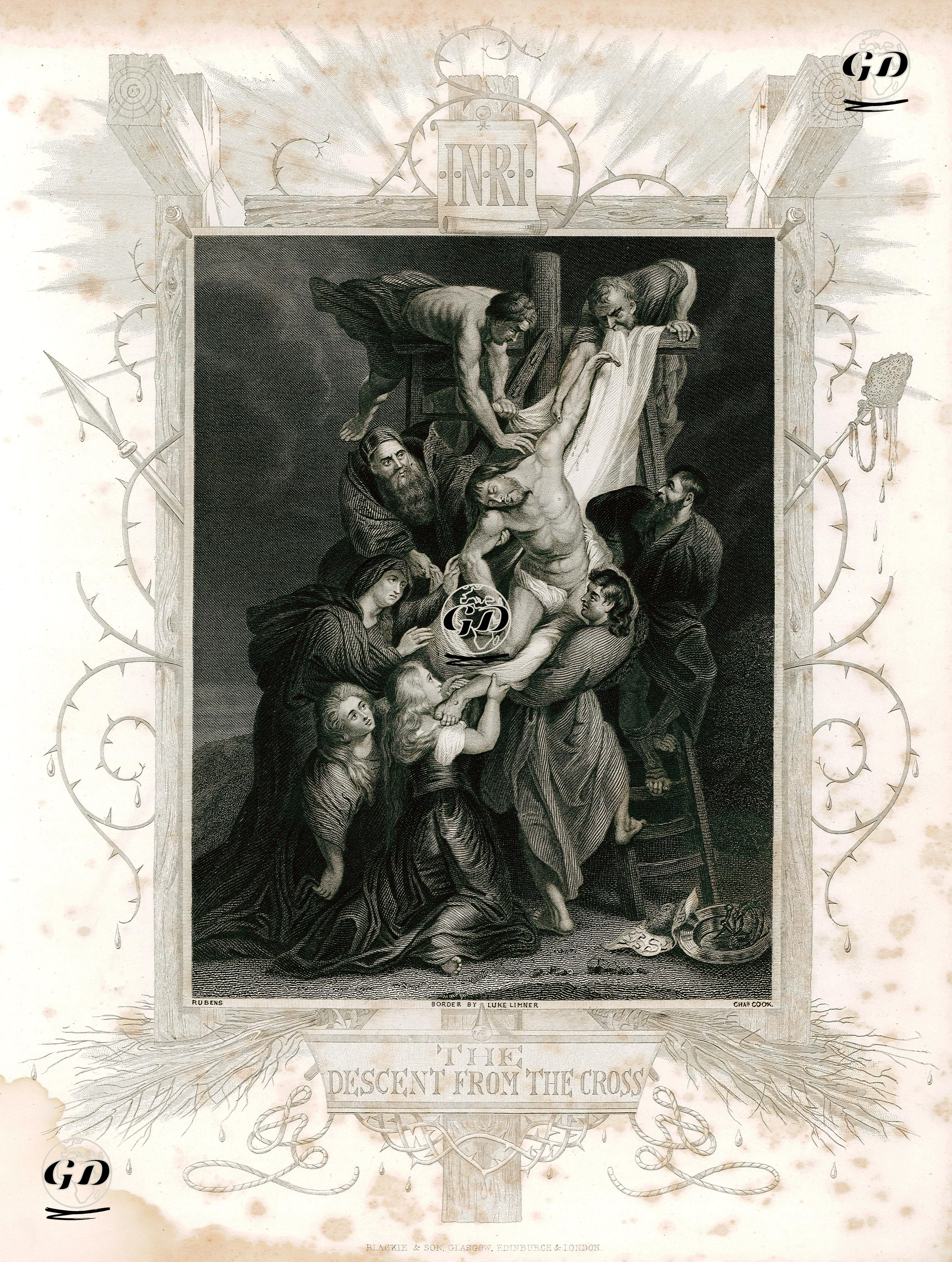The Descent From The Cross - Peter Paul Rubens(1577-1640)-Luke Limner(1822-1912) - 1864