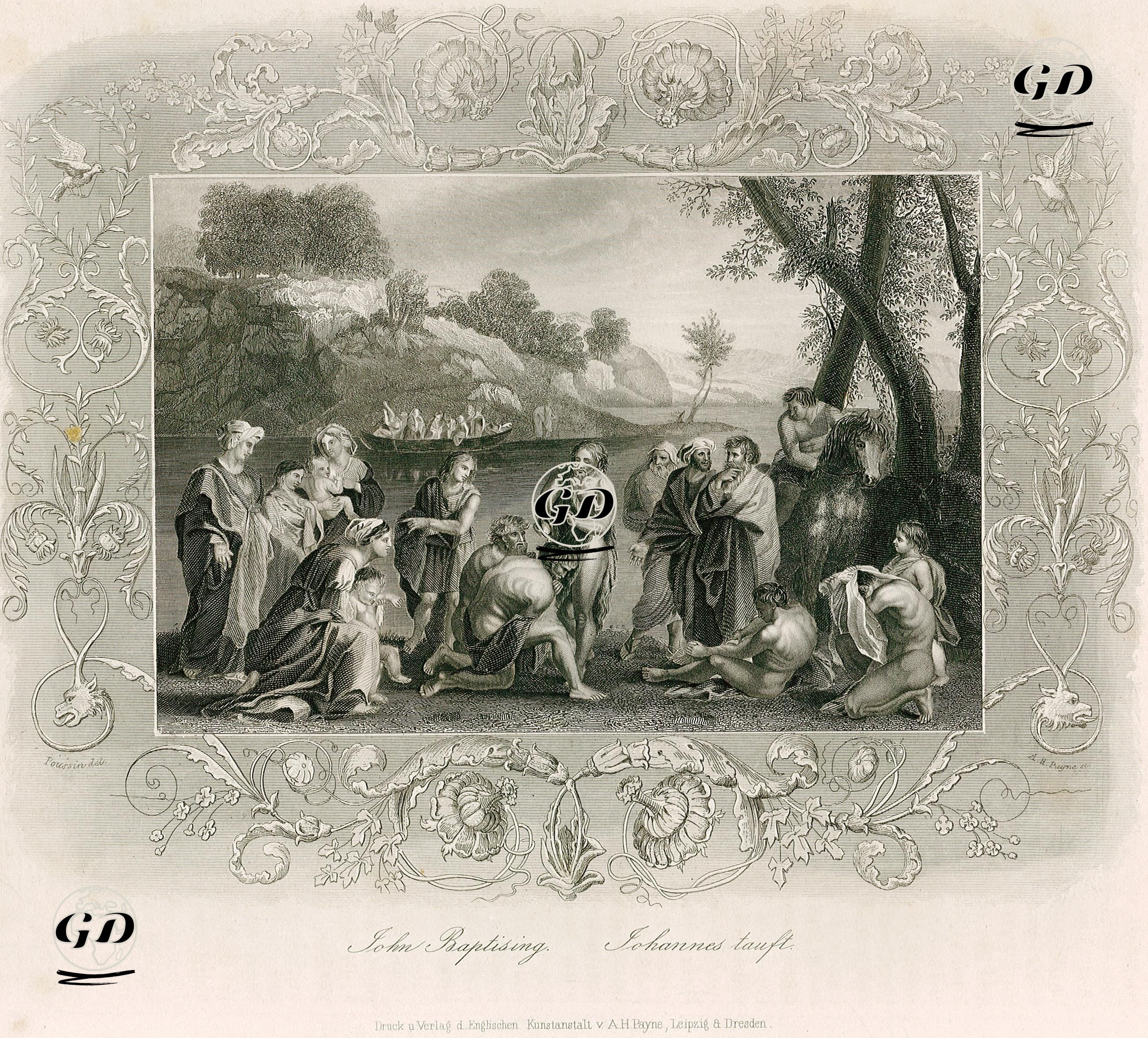 Hazreti Yahya'nın Vaftiz Etmesi - Nicolas Poussin(1594-1665) - 1850's