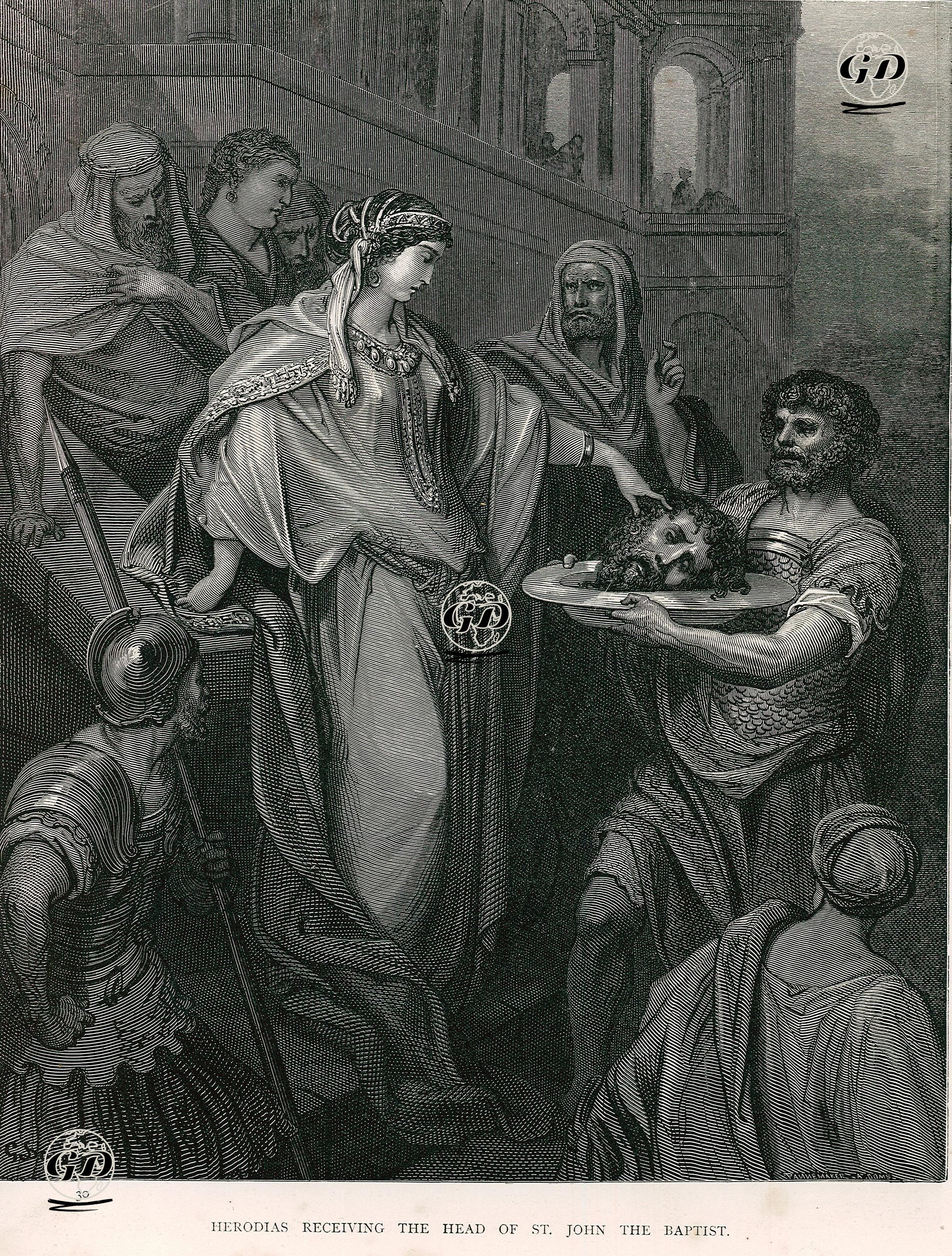 Hirodiyanın Kızının Hazreti Yahya'nın Kesilmiş Başını Alması - Gustave Dore (1832-1883) - 1860's