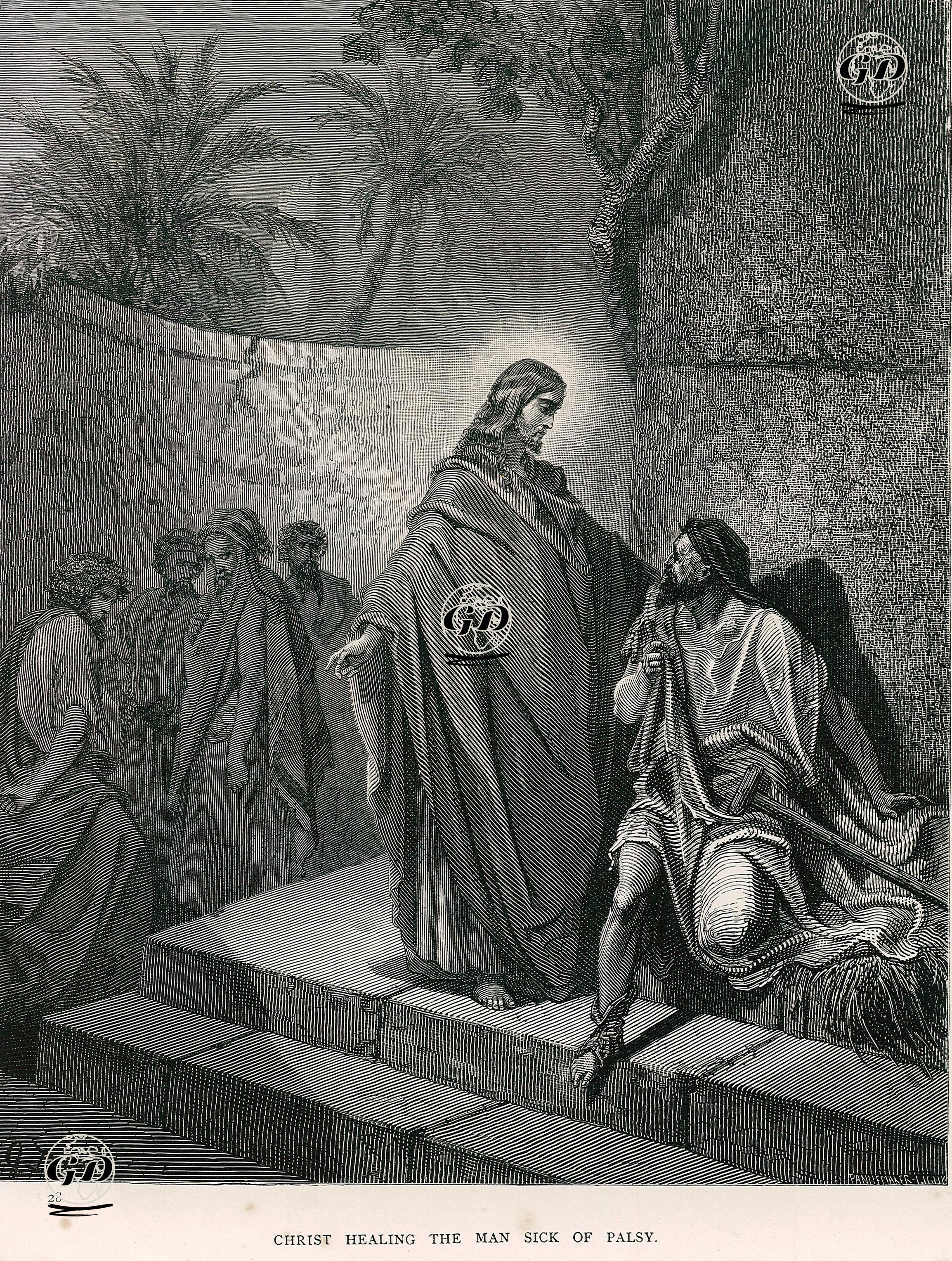 Hazreti İsa'nın Felçli Adamı İyileştirmesi - Gustave Dore (1832-1883) - 1860's