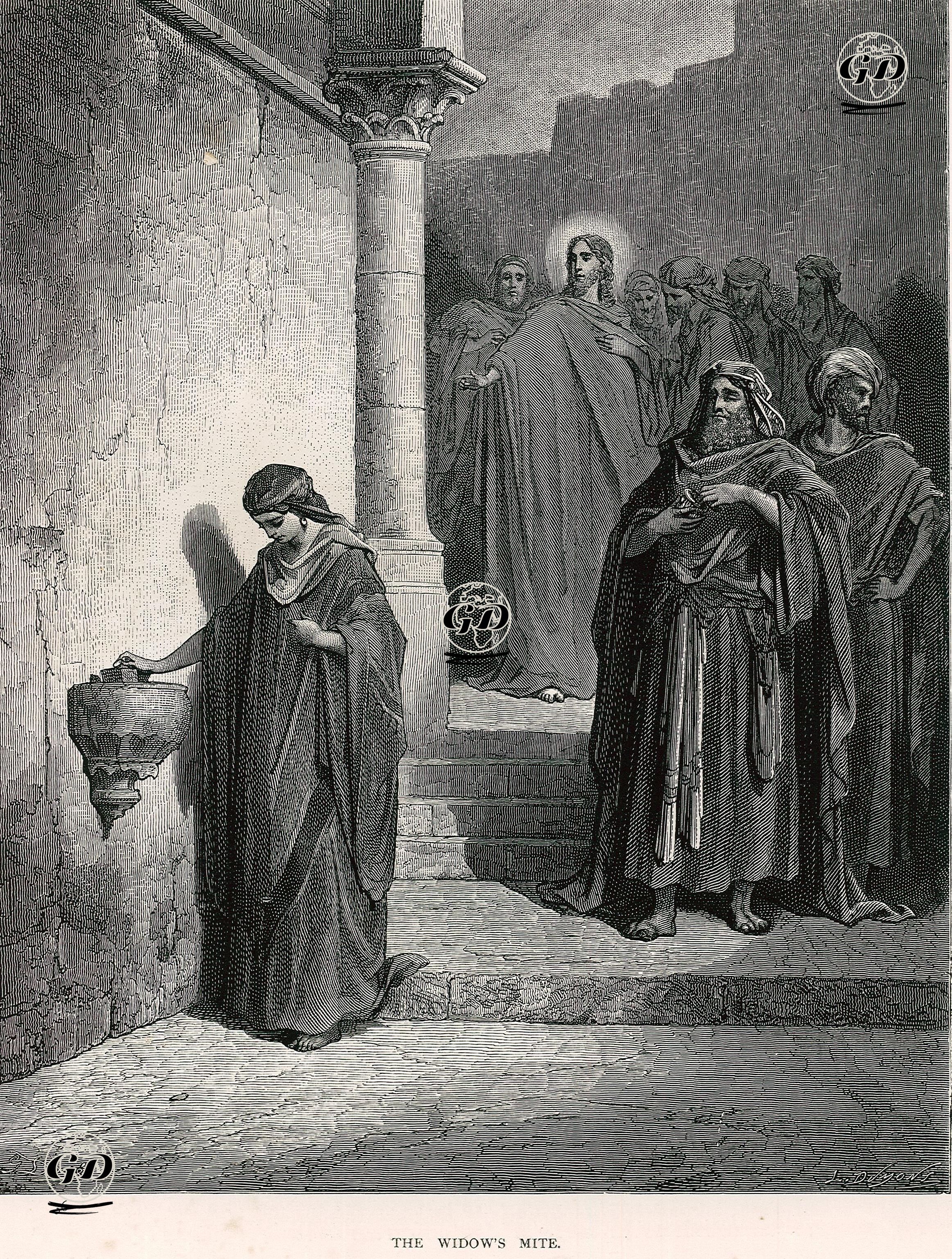 Fakir Dul Kadının Para Vermesi - Gustave Dore (1832-1883) - 1860's