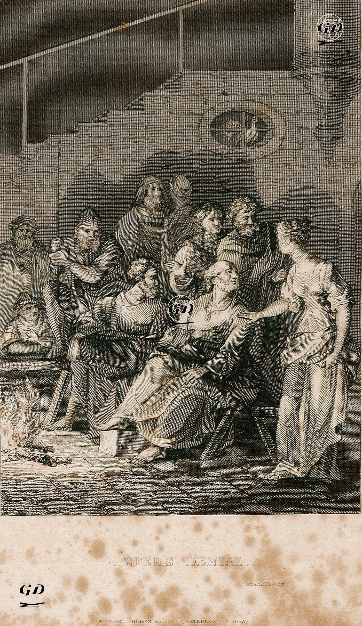 Petrus'un İnkarı, Mark (Markos), Chapter (Bölüm) XIV. Verse (Ayet) 68. -  - 1820's