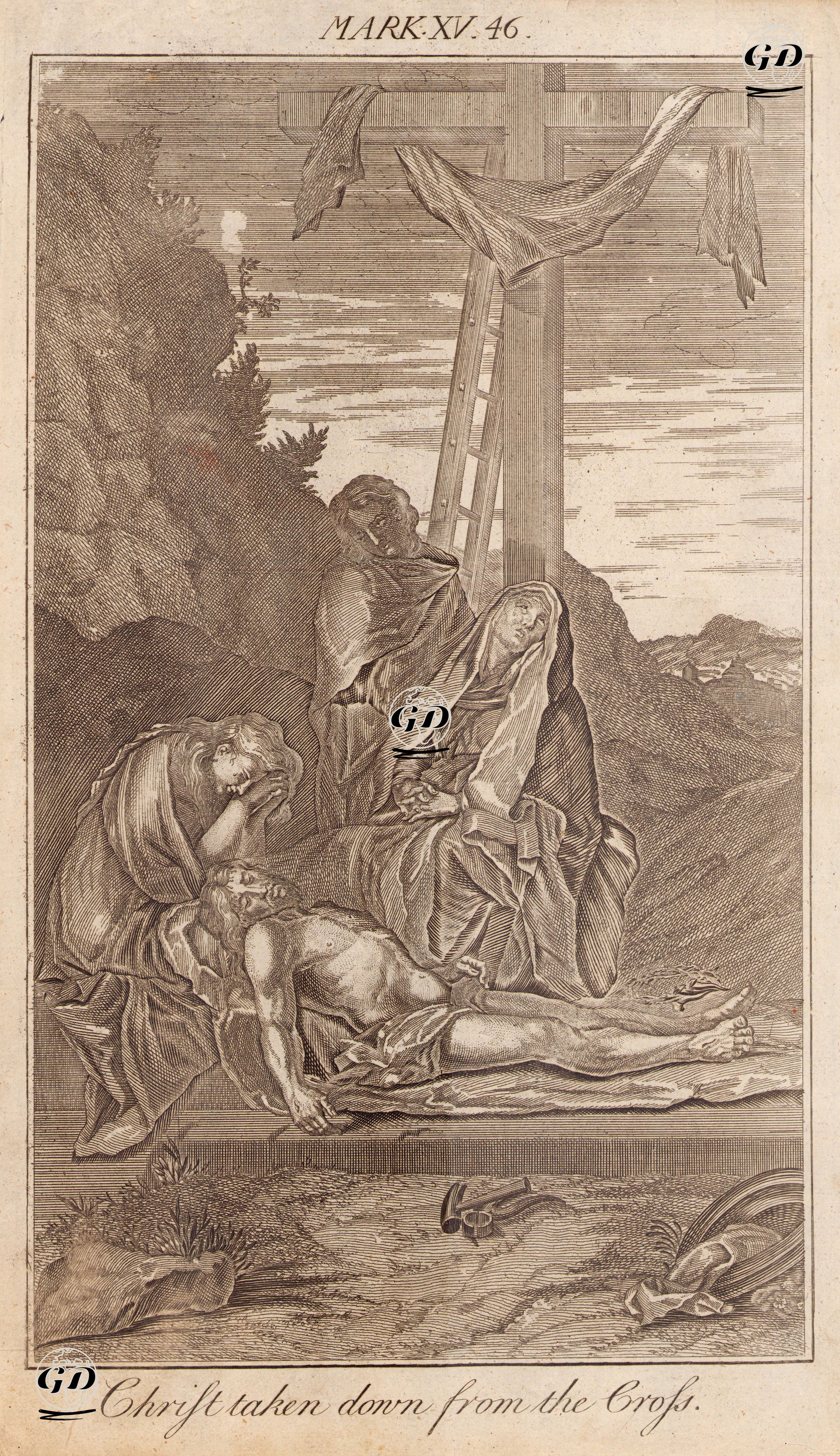 Christ Taken Down From The Cross, Mark XV. 46. -  - 1790's