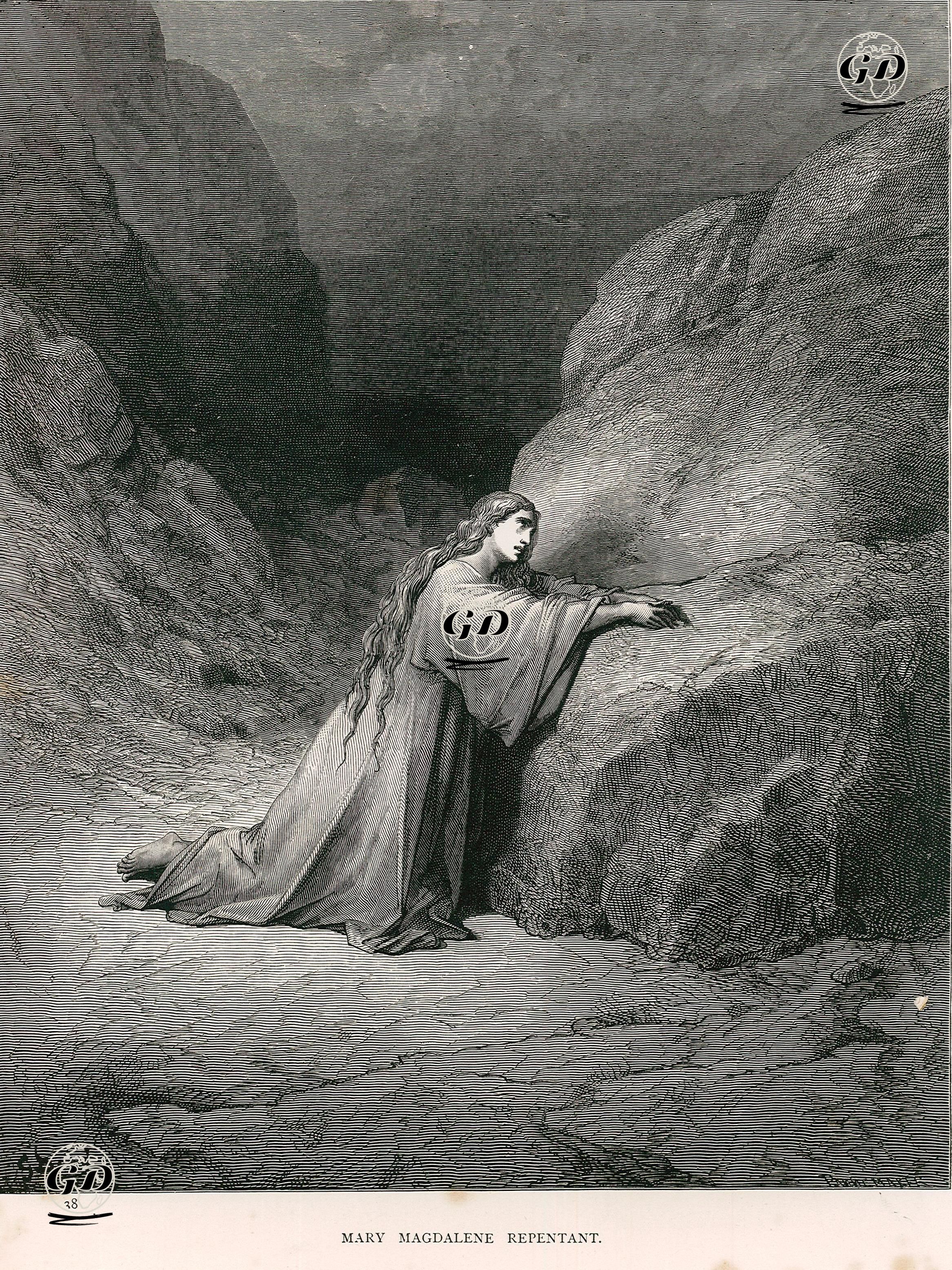 Mecdelli Meryem'in (Maria Magdalene) Tövbe Etmesi - Gustave Dore (1832-1883) - 1860's