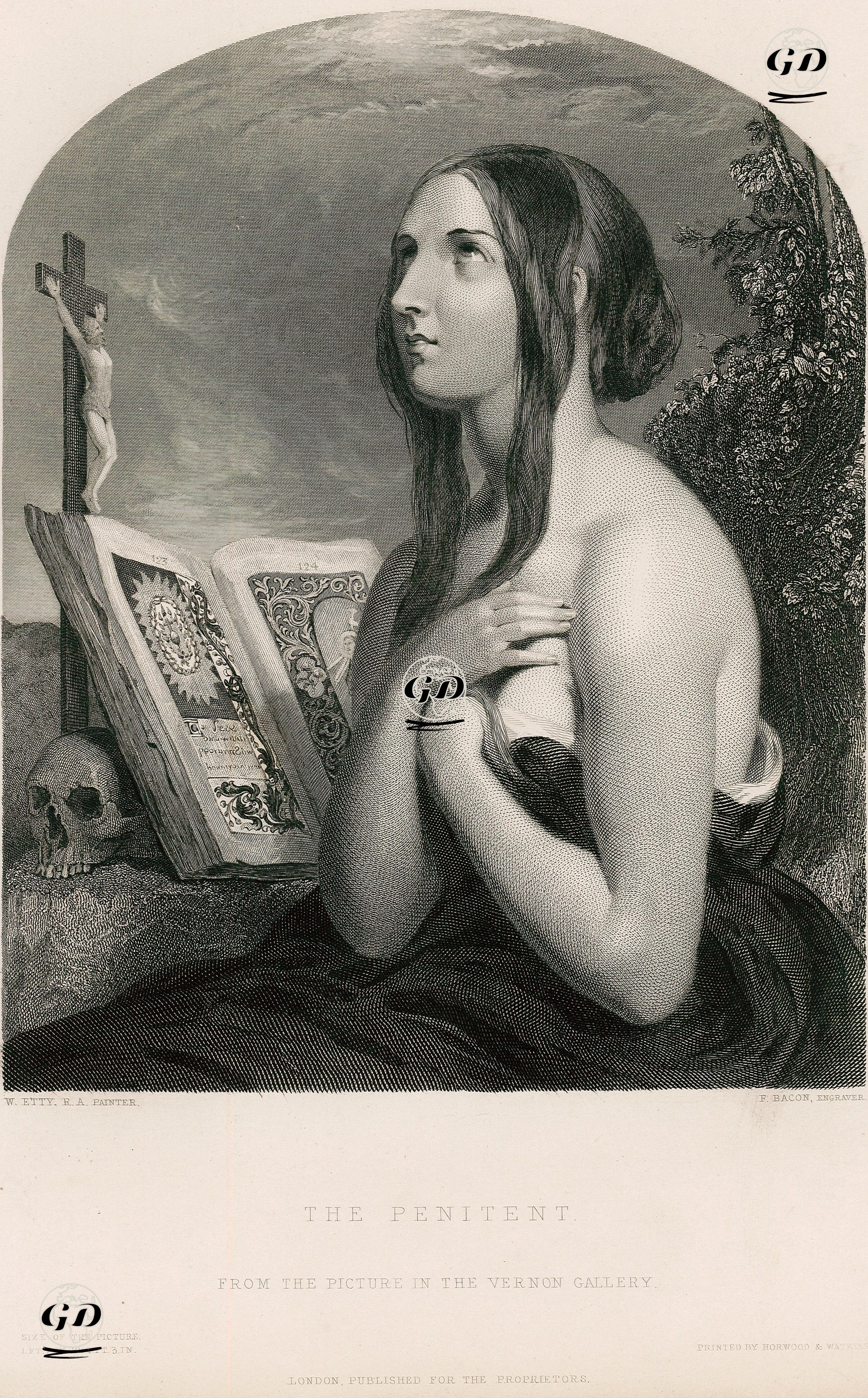 Tövbekar - William Etty (1787-1849) - 1850's