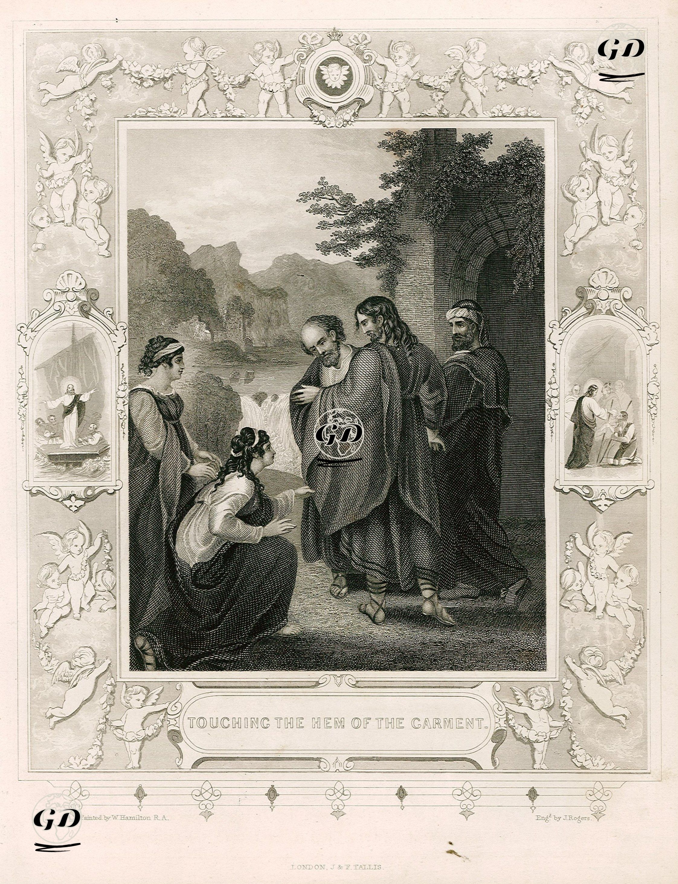 Kadının Hazreti İsa'nı Elbisesinin Eteğine Dokunması ile Kanamasının Durması - William Hamilton (1751-1801) - 1845