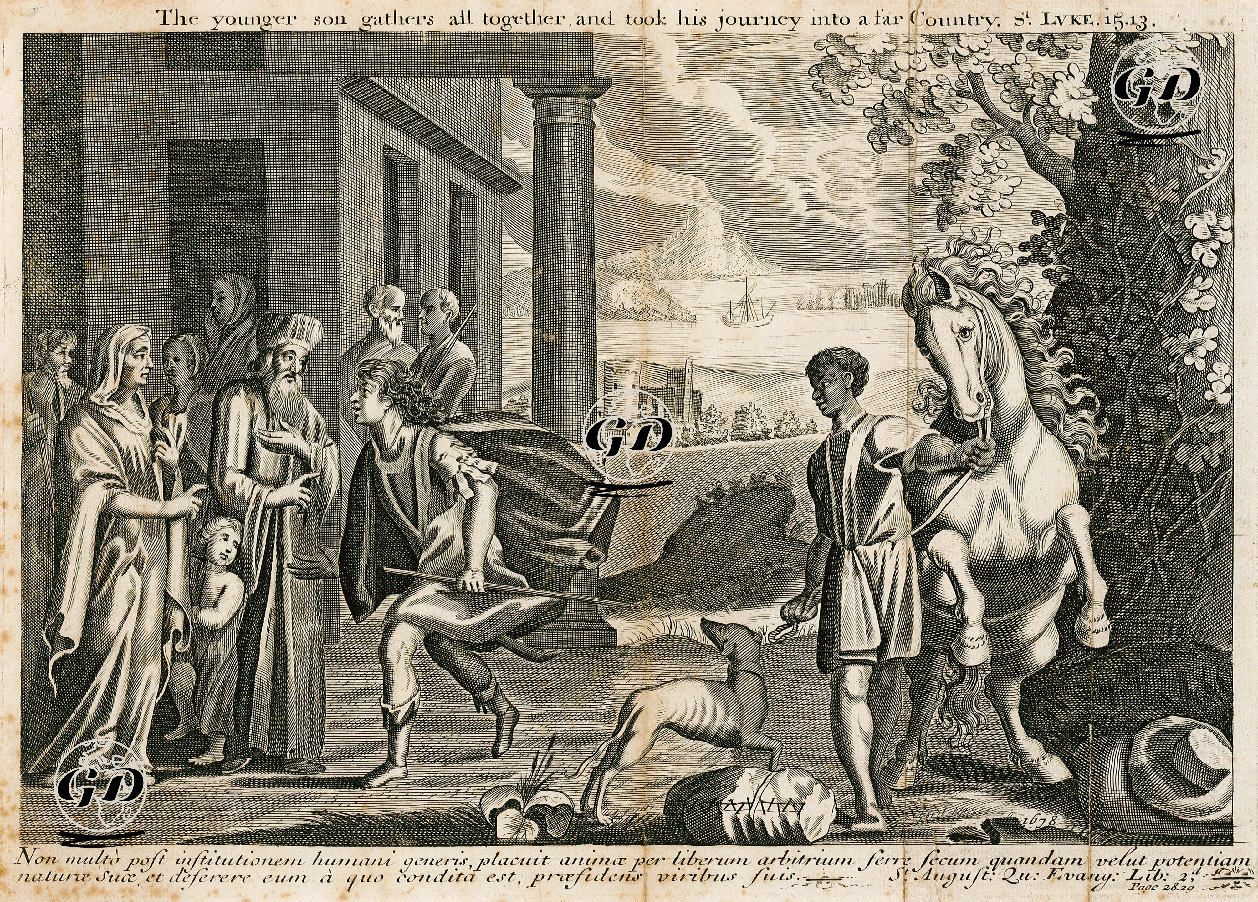 Küçük Çocuğun Uzak Ülkelere Gitmesi, Luke (Luka), Chapter (Bölüm) 15. Verse (Ayet) 13. -  - 1678