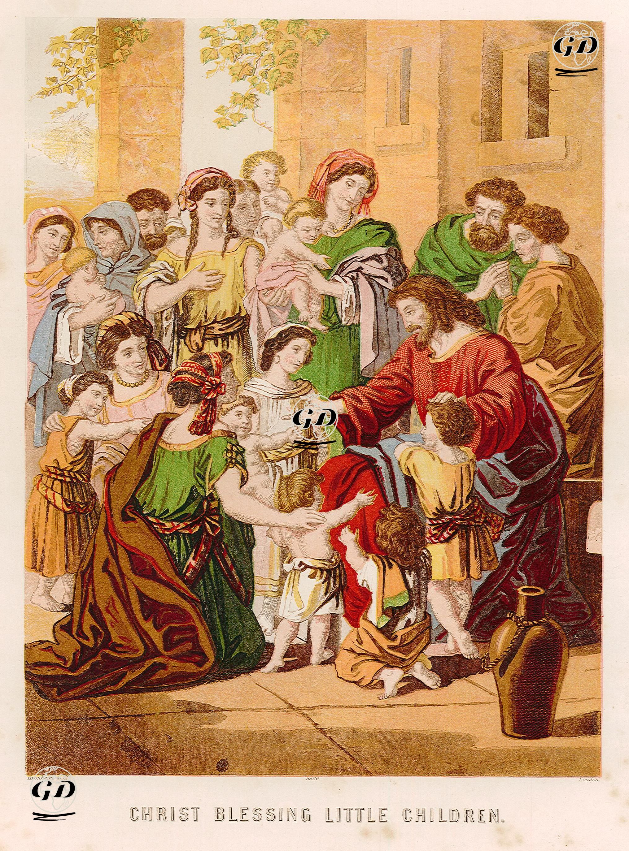Christ Blessing Little Children -  - 1860's