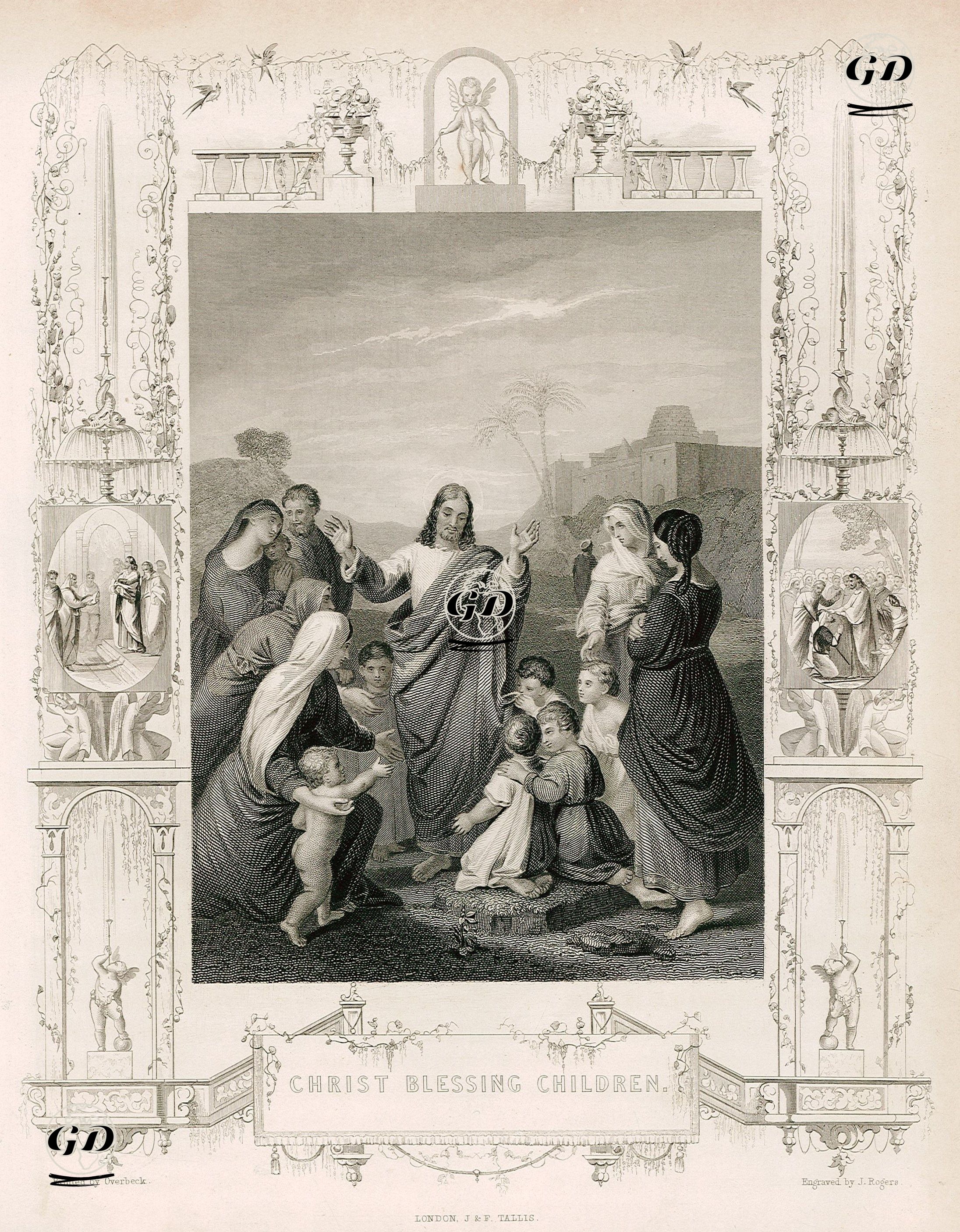 Christ Blessing Children - Johann Friedrich Overbeck (1789-1869) - 1845