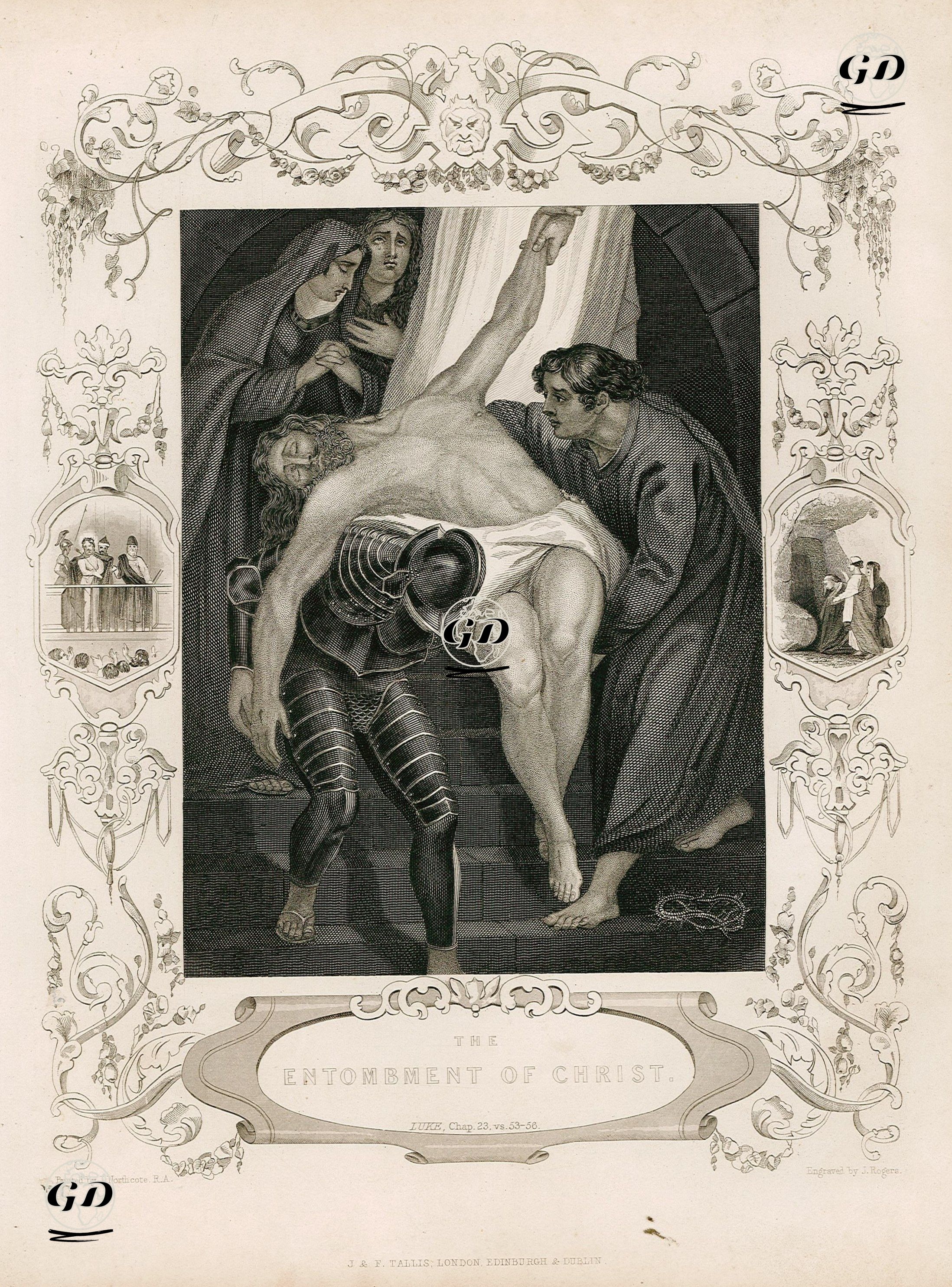 Hazreti İsa'nın Çarmıhtan İndirilmesi Ve Defnedilmesi, Luke (Luka), Chapter (Bölüm) 23. Verse (Ayet) 53.-56. - James Northcote (1746-1831) - 1845