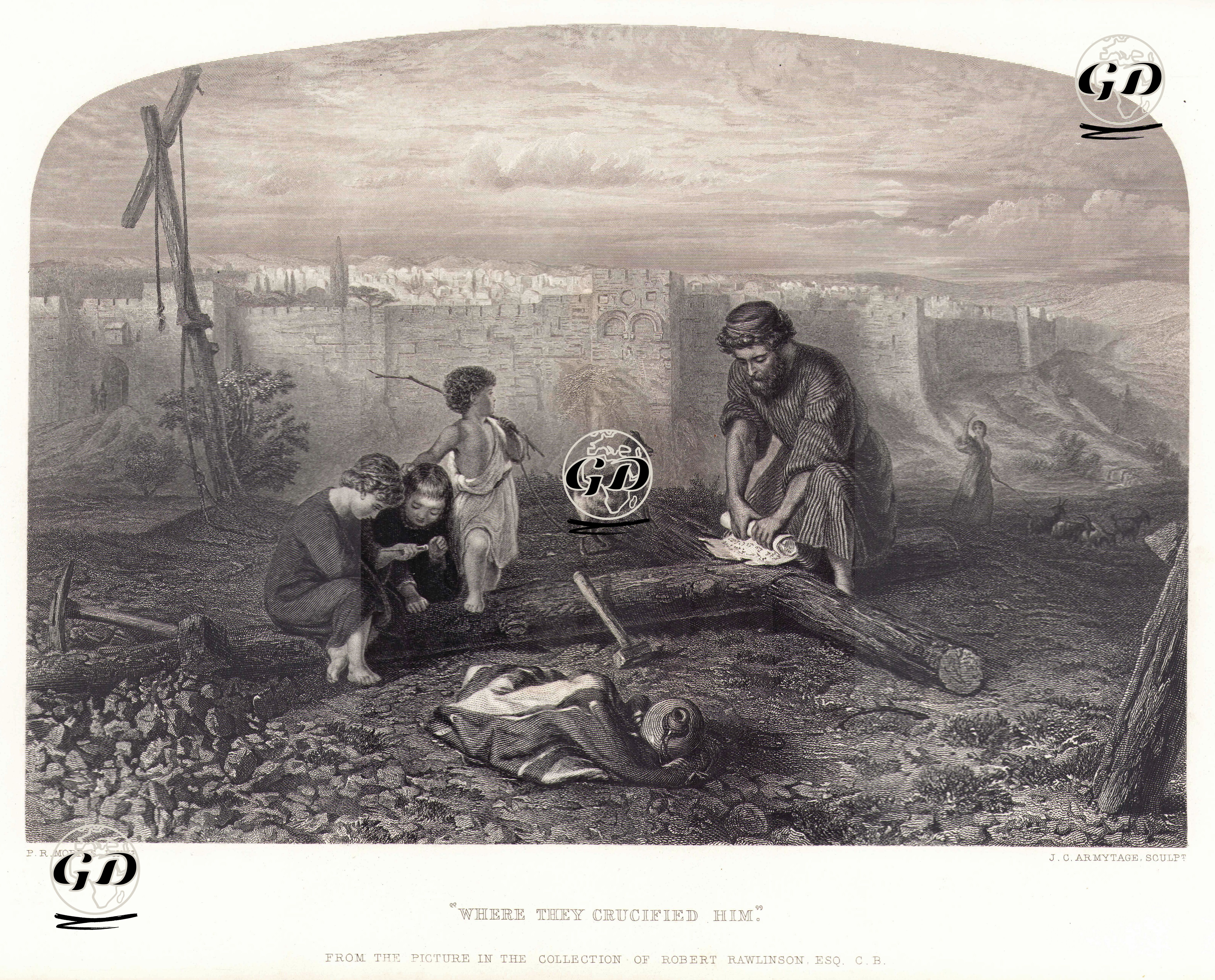  Hazreti İsa'nın Çarmıha Gerildiği Yer - Philip Richard Morris (1836-1902) - 1868