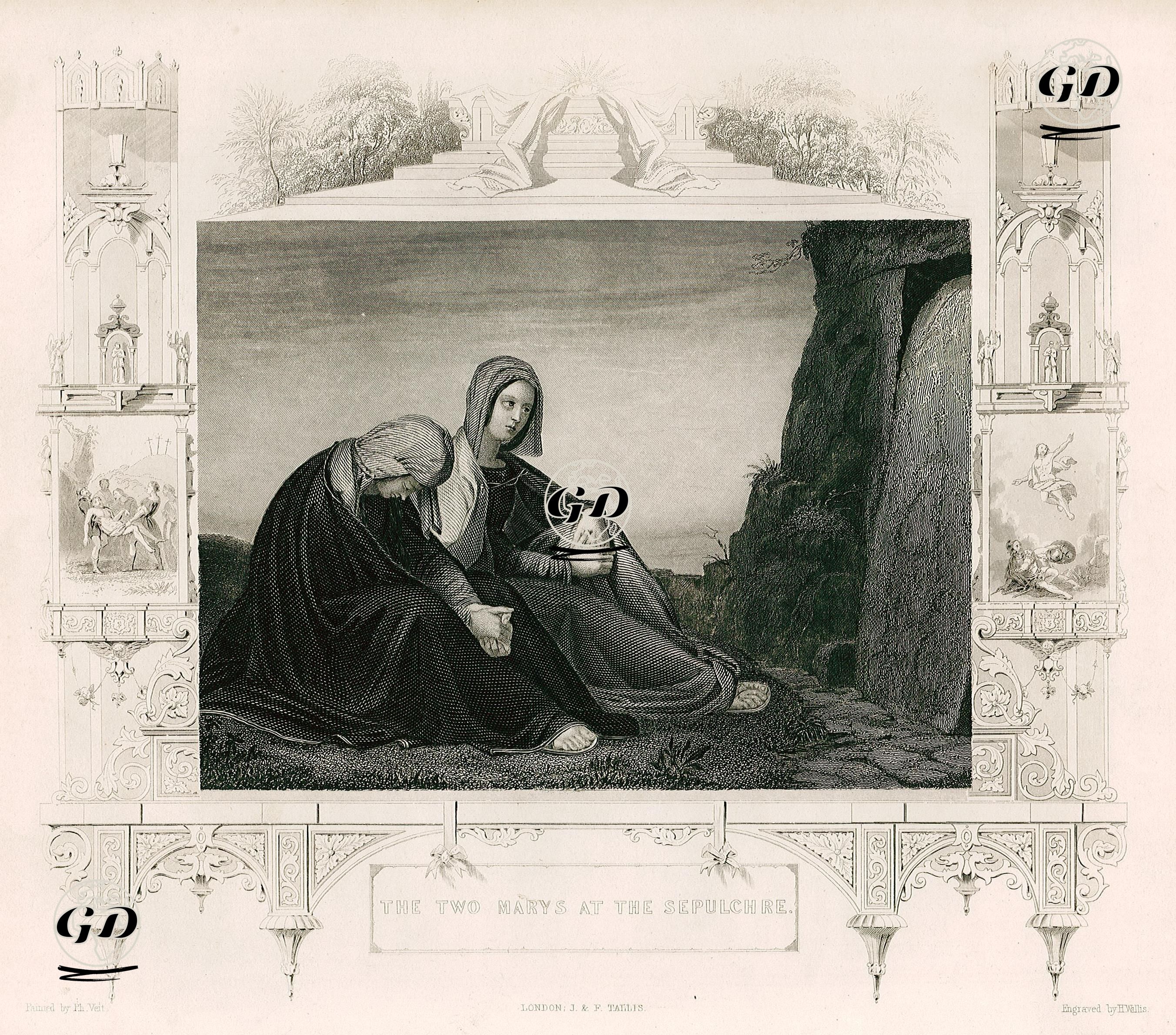 The Two Marys At The Sepulchre - P.H.Veit - 1845