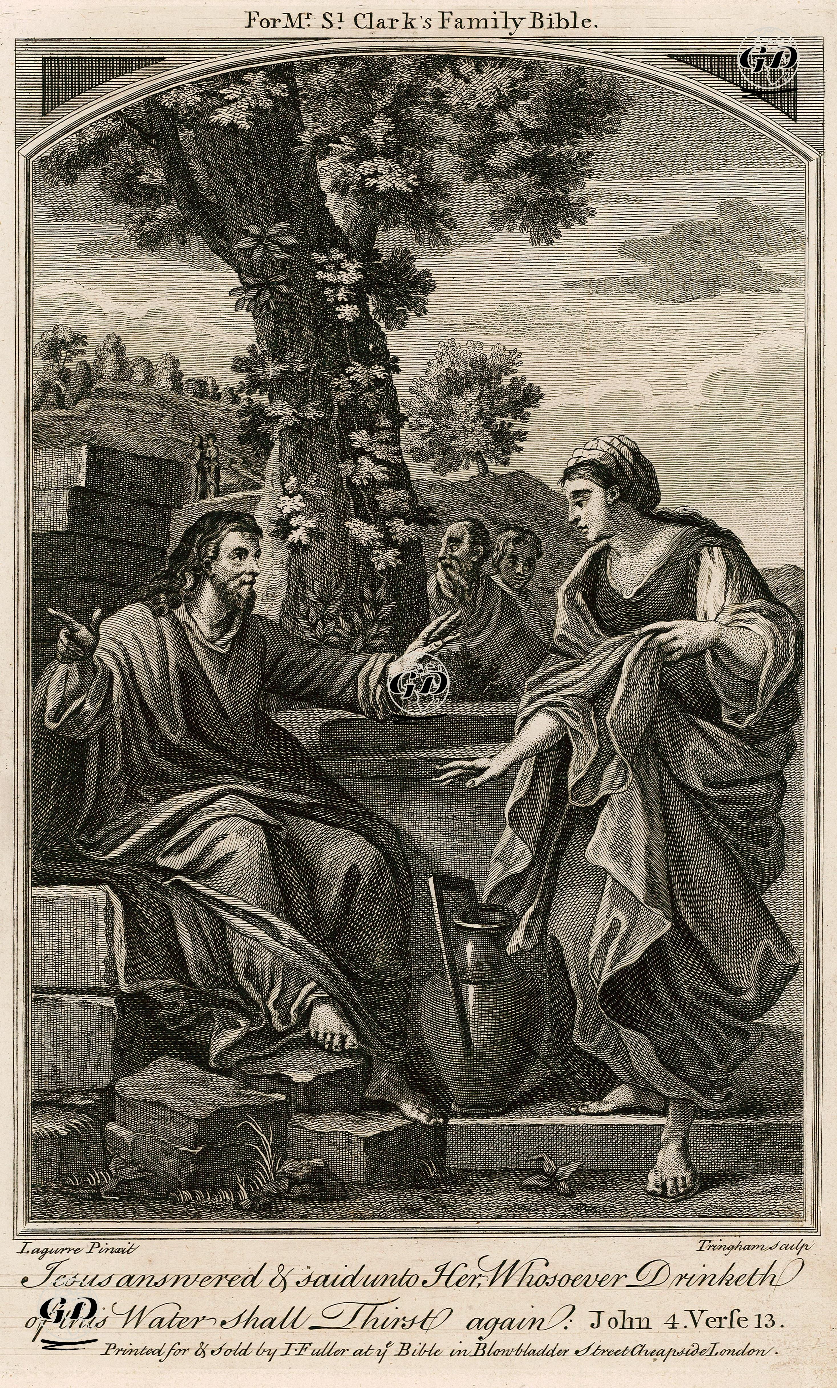 Jesus Answered & Said Unto Her, Whosoever Drinketh Of This Water Shall Thirst Again, John 4. Verse 13. - Louis Laguerre (1663-1721) - 1750's