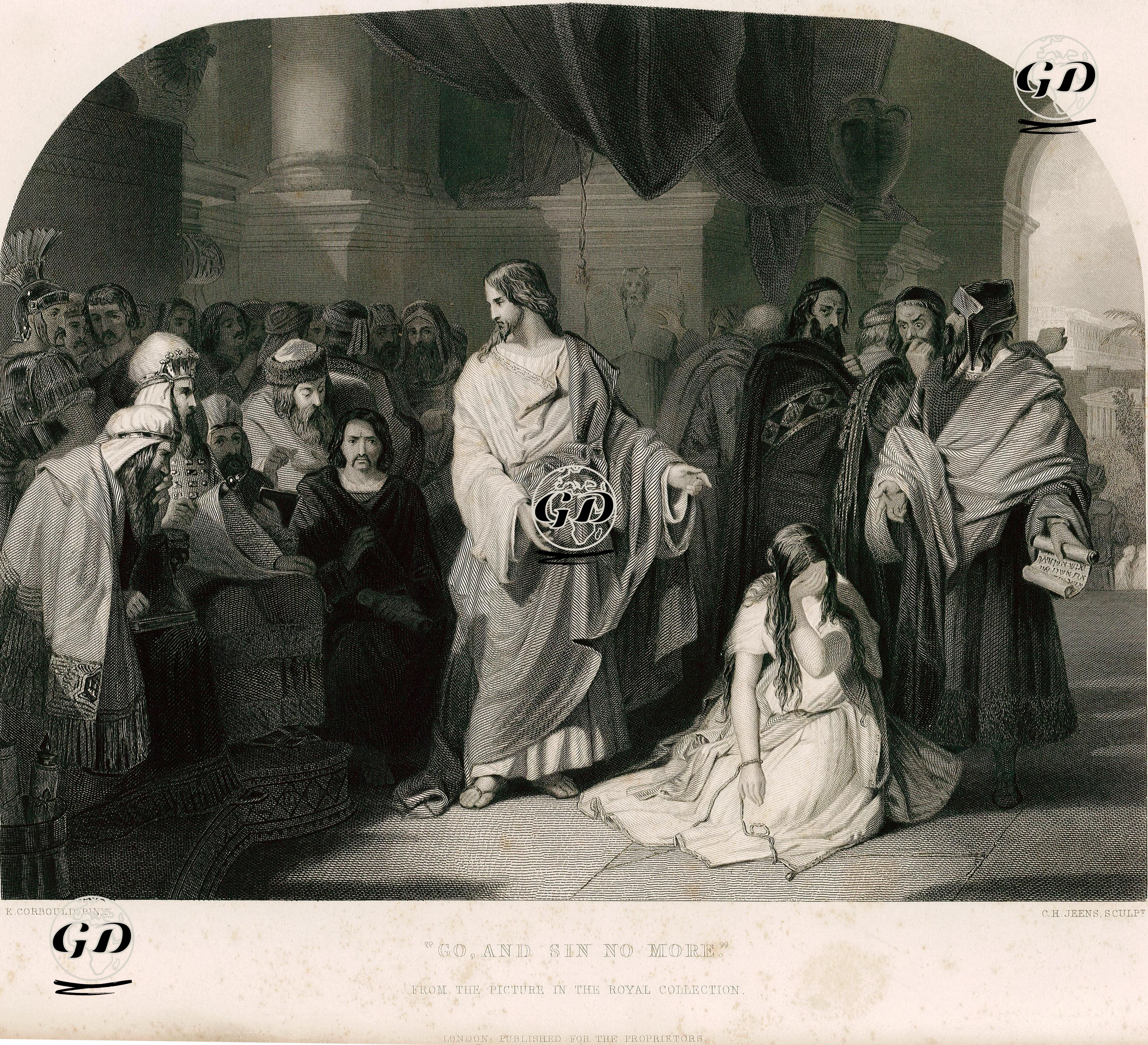 Go, And Sin No More - Edward Henry Corbould (1815-1905) - 1854