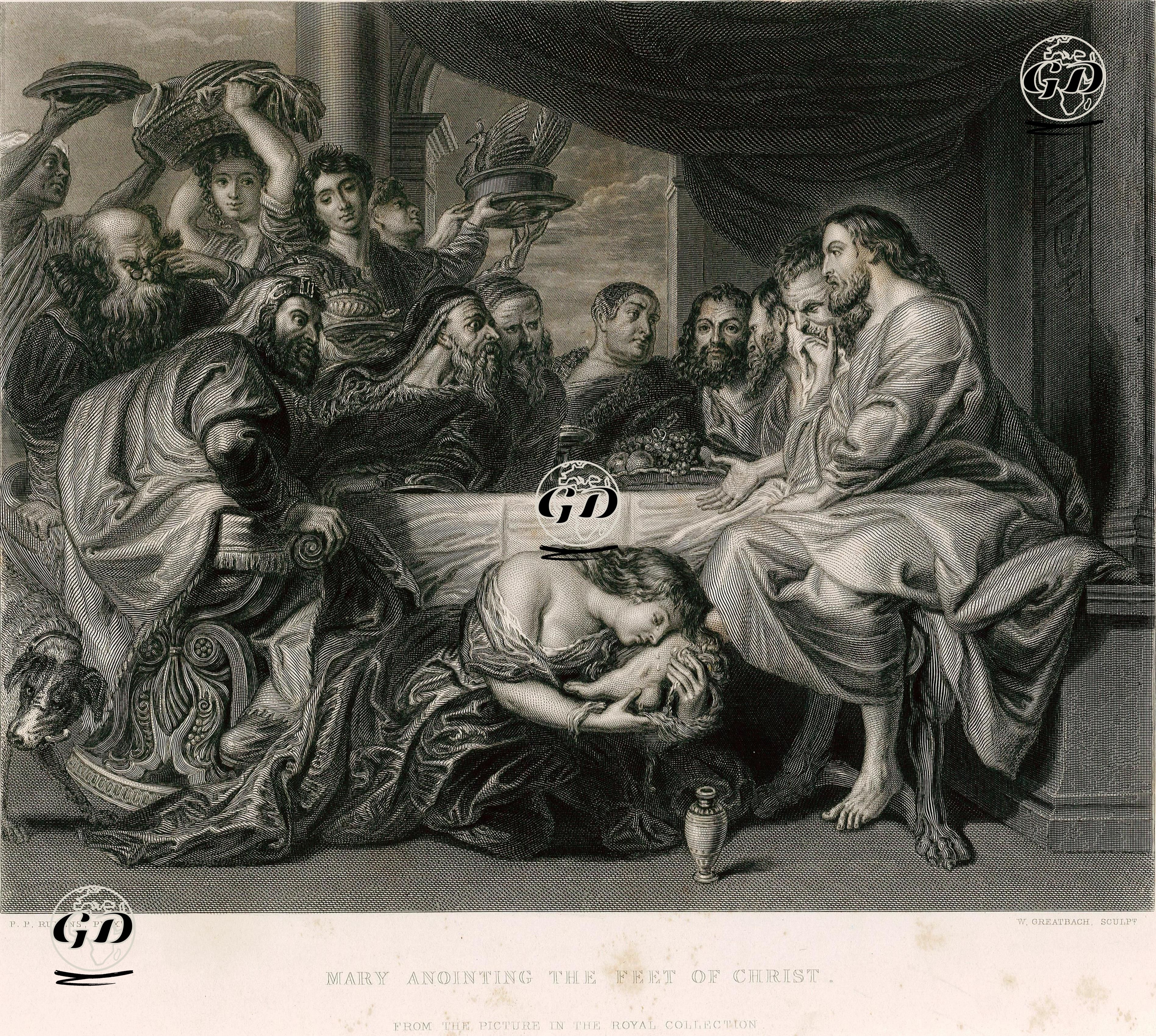 Mecdelli Meryem'in Hazreti İsa'nın Ayağına Yağ Sürmesi (Meshedmesi) - Peter Paul Rubens (1577-1640) - 1846