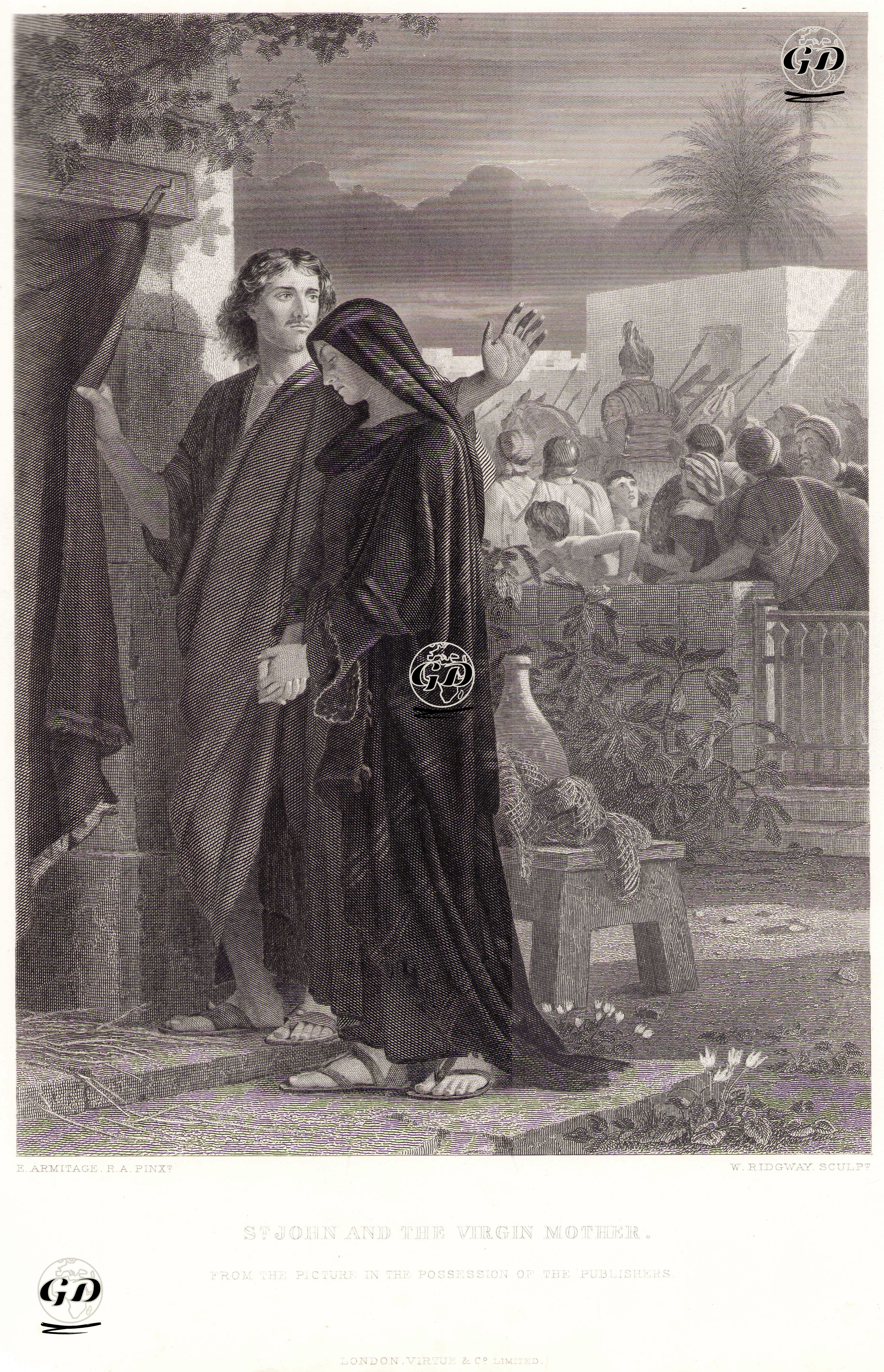 Havari Yuhanna Ve Meryem Ana - Edward Armitage (1817-1896) - 1880