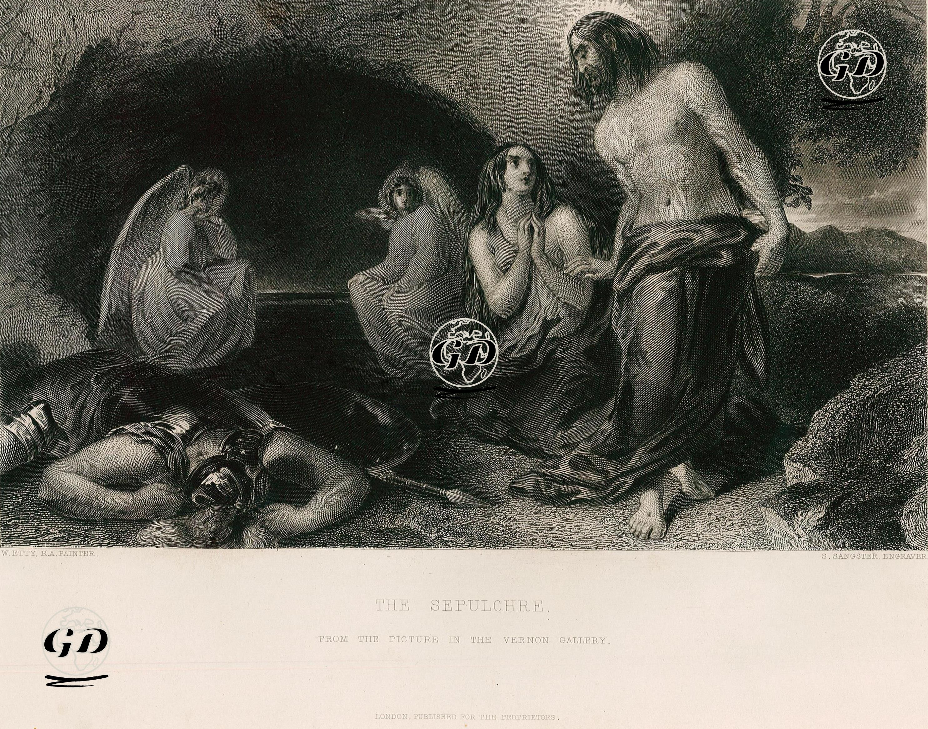 Hazreti İsa'nın Mecdelli Meryem'e Gözükmesi - William Etty (1787-1849) - 1854