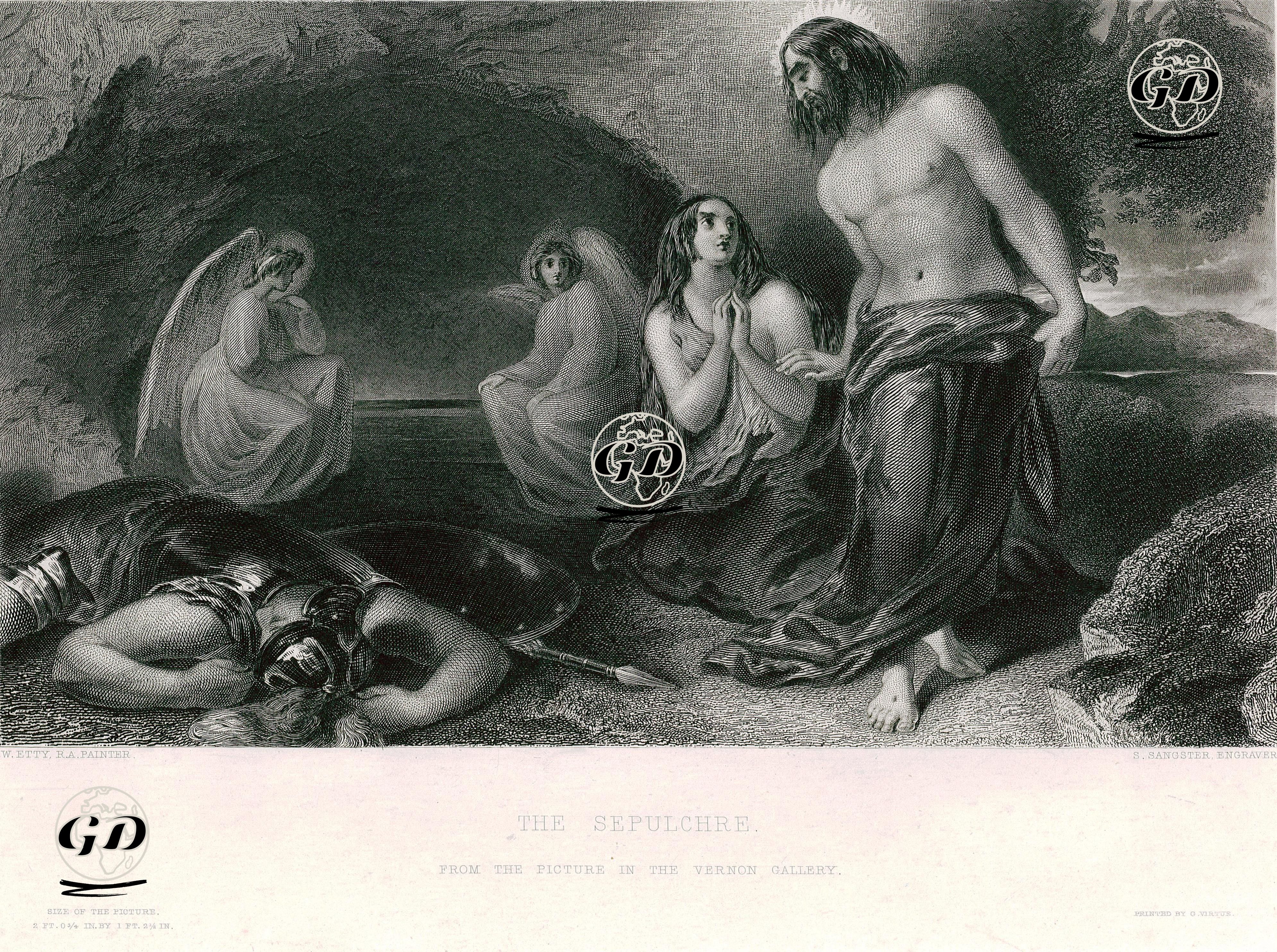 Hazreti İsa'nın Mecdelli Meryem'e Gözükmesi - William Etty (1787-1849) - 1853