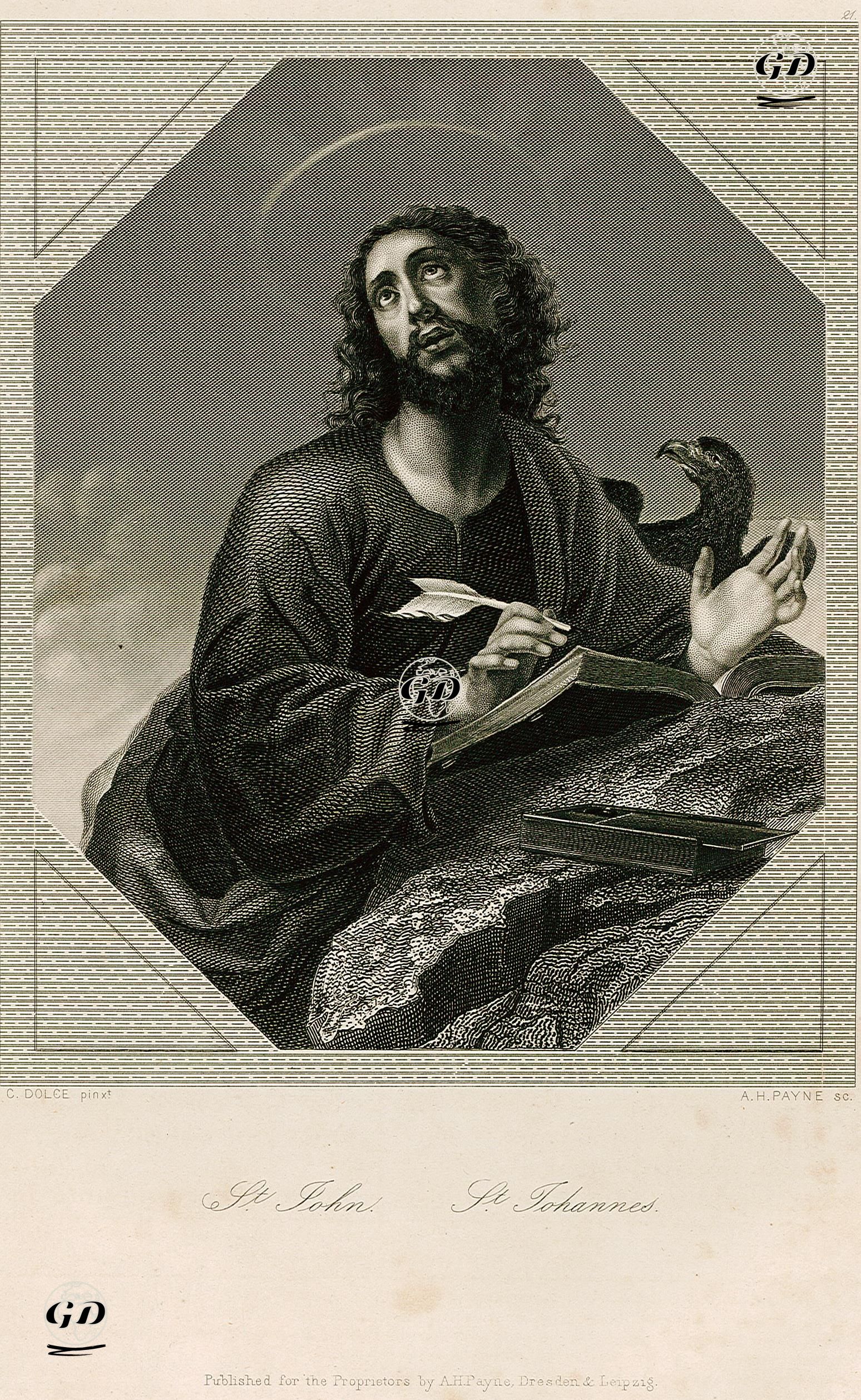 St.John - St.Johannes - Carlo Dolci (1616-1687) - 1850's
