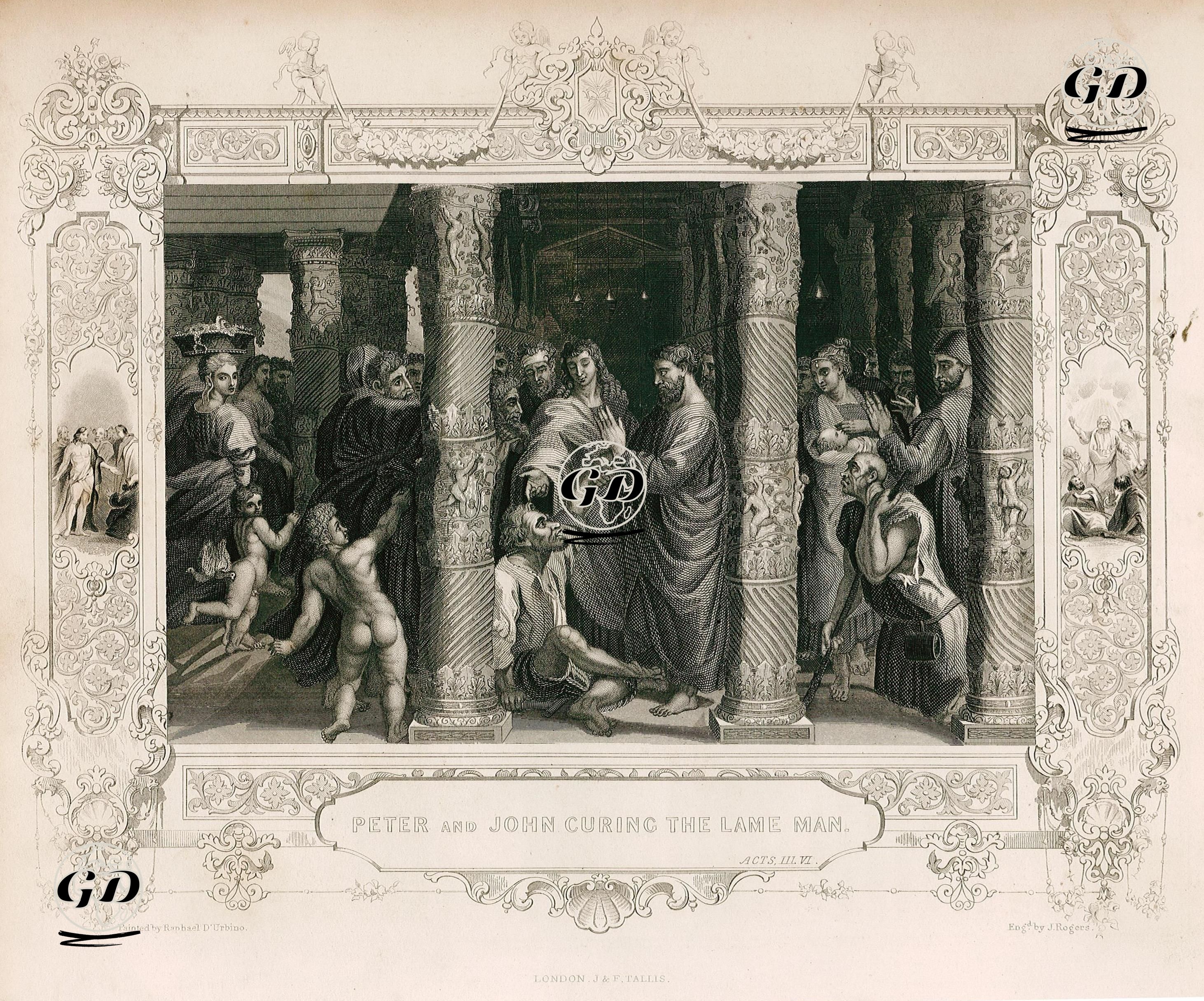 Peter And John Curing The Lame Man, Acts. III. VI. - Raphael (1483-1520) - 1845