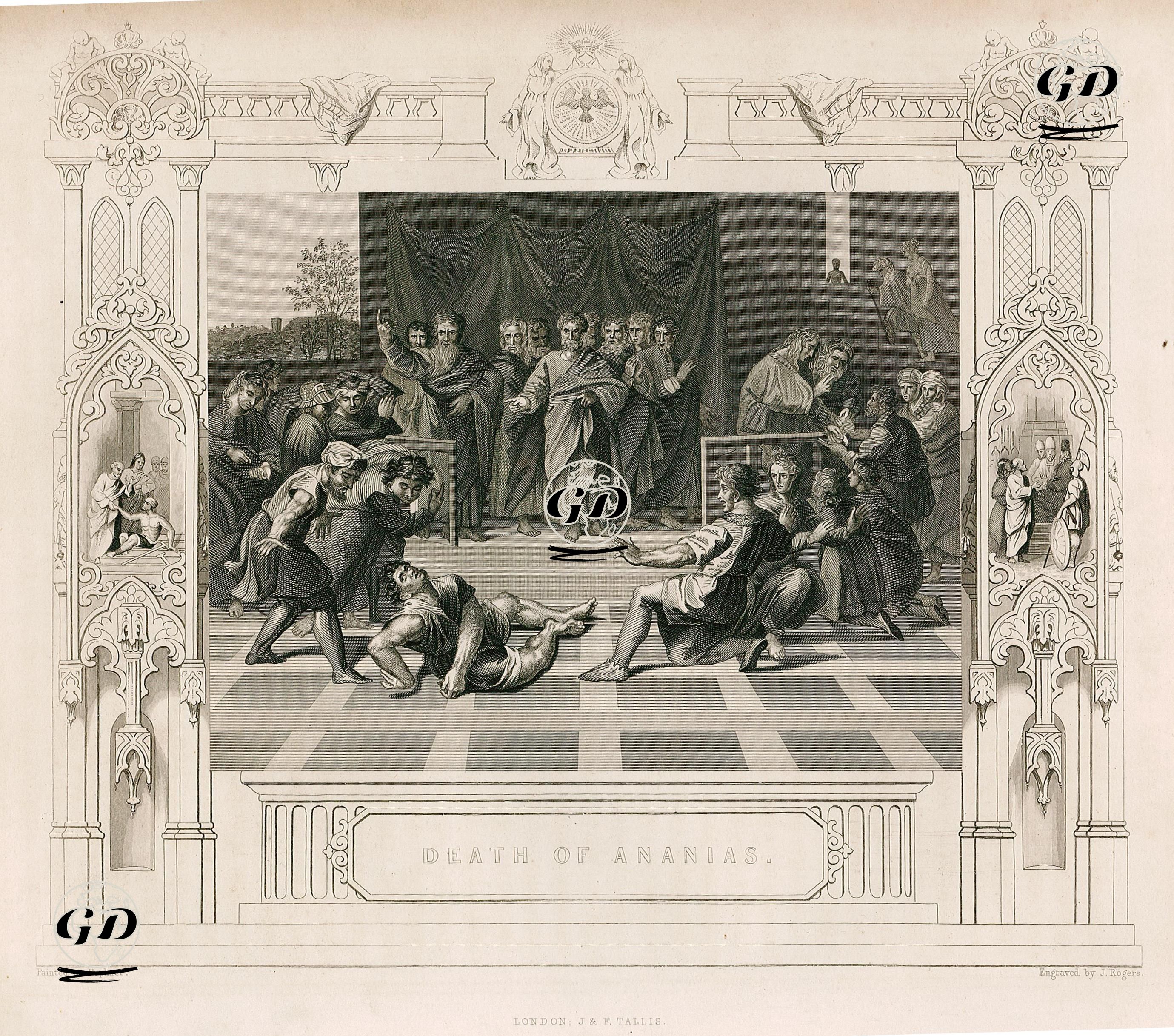 Death Of Ananias - Raphael (1483-1520) - 1845