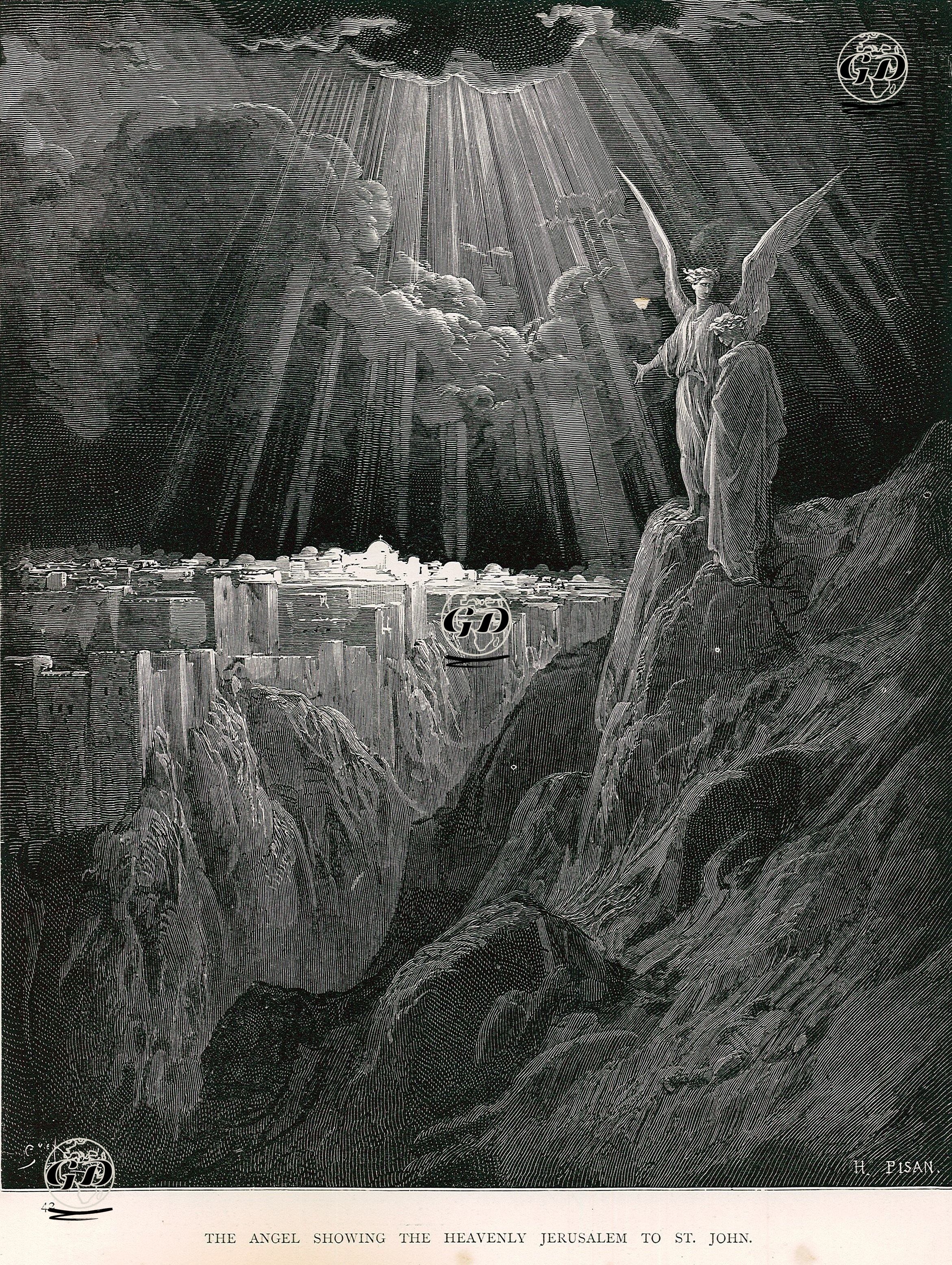 The Angel Showing The Heavenly Jerusalem To St. John - Gustave Dore (1832-1883) - 1860's