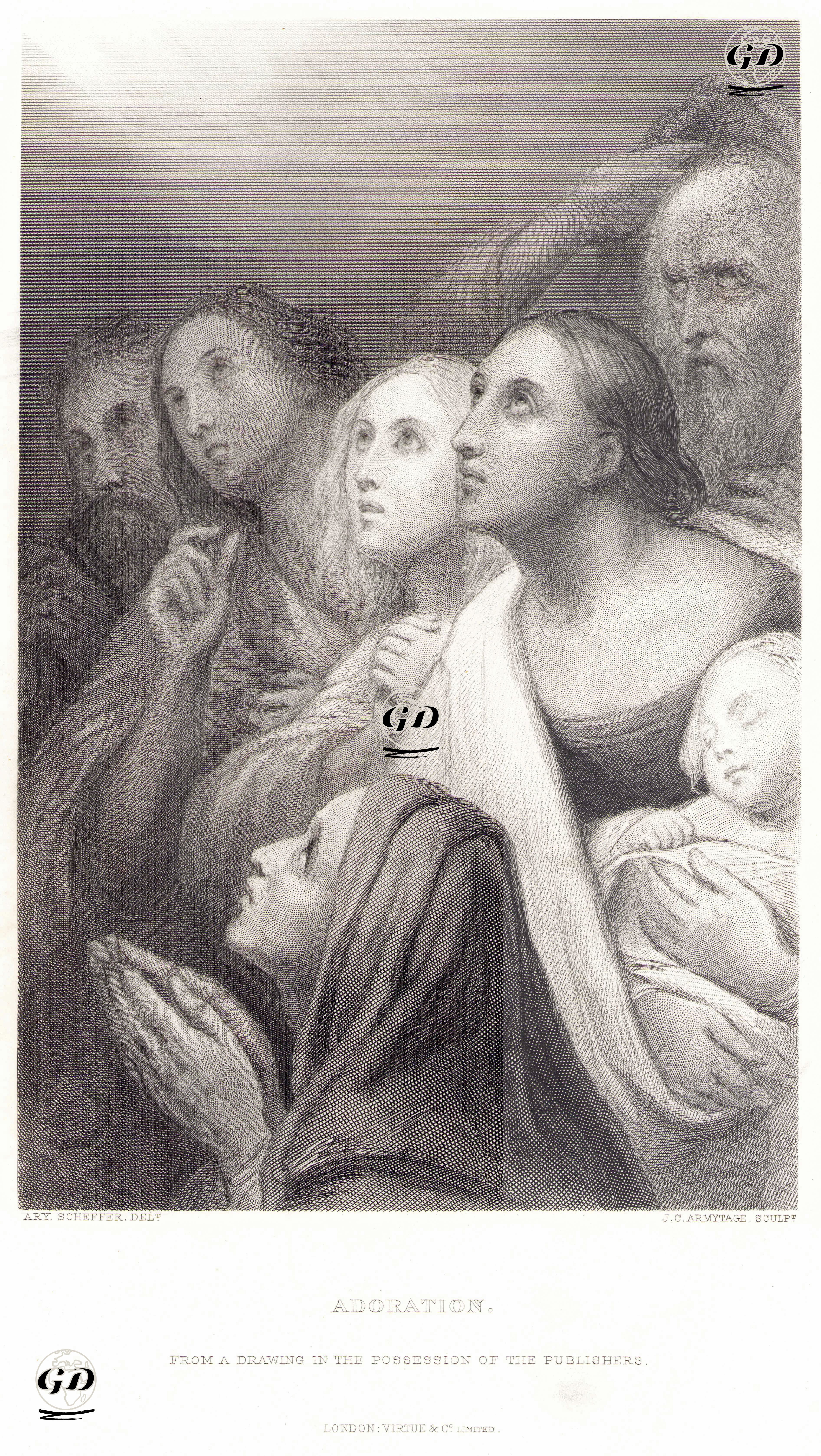 Tapınma - Ary Scheffer (1795-1858) - 1879