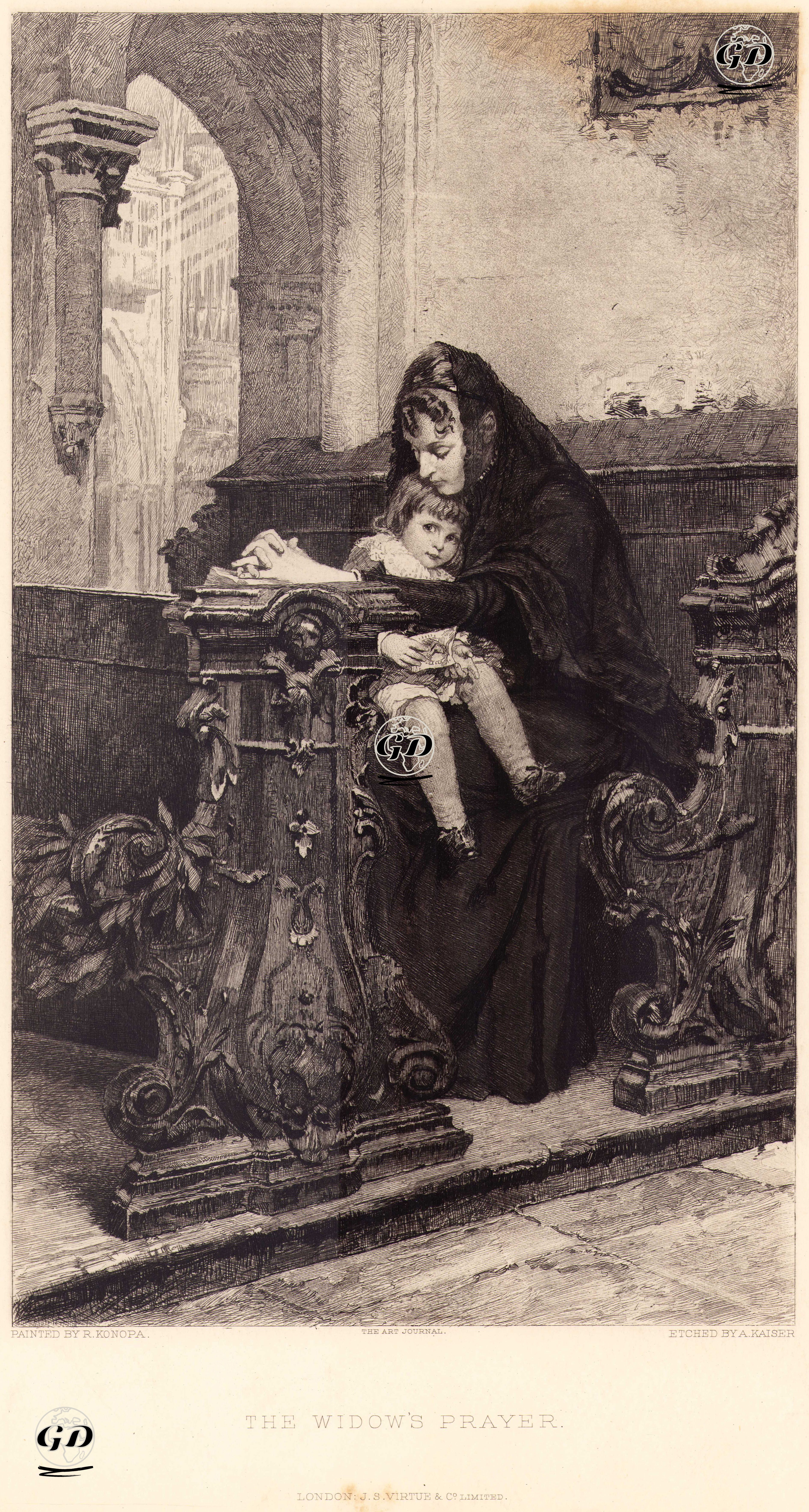 Dul Kadının Duası - Rudolf Konopa (1864-1938) - 1891