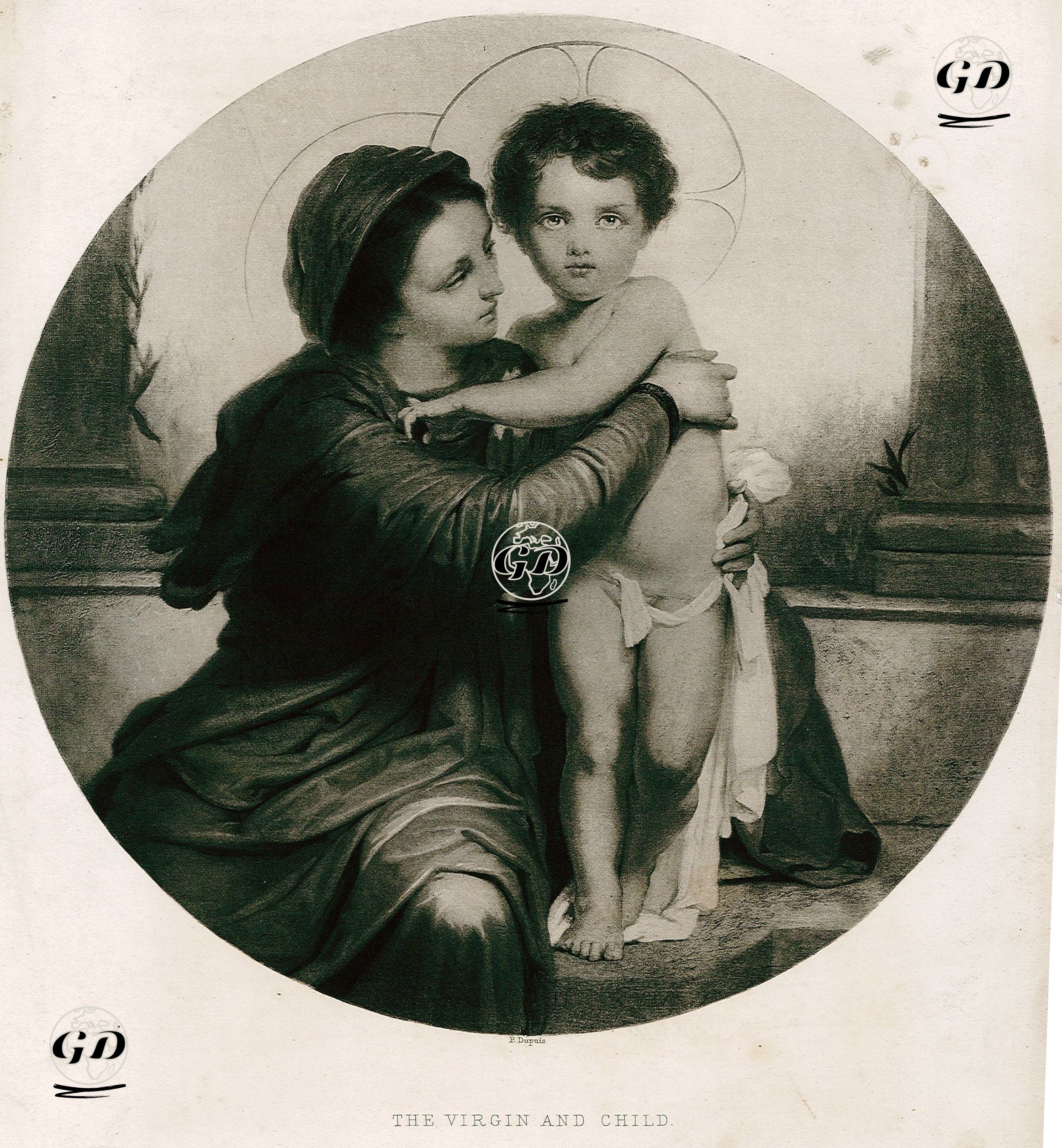 The Virgin And Child - Pierre Dupuis(1610-1682) - 1880's