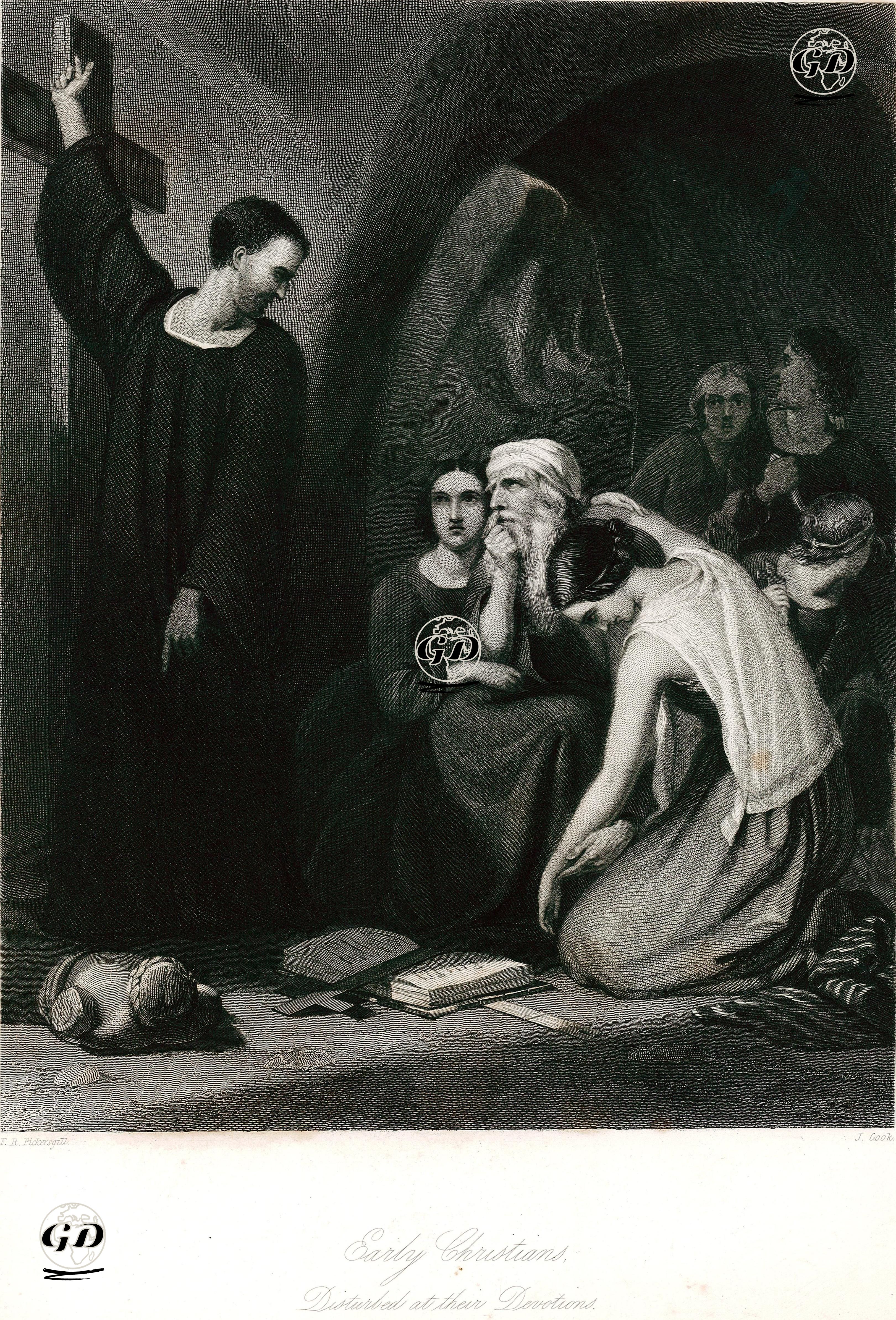 Dindarlıklarından Dolayı Rahatsız Edilen İlk Hristiyanlar - Frederick Richard Pickersgill (1820-1900) - 1845
