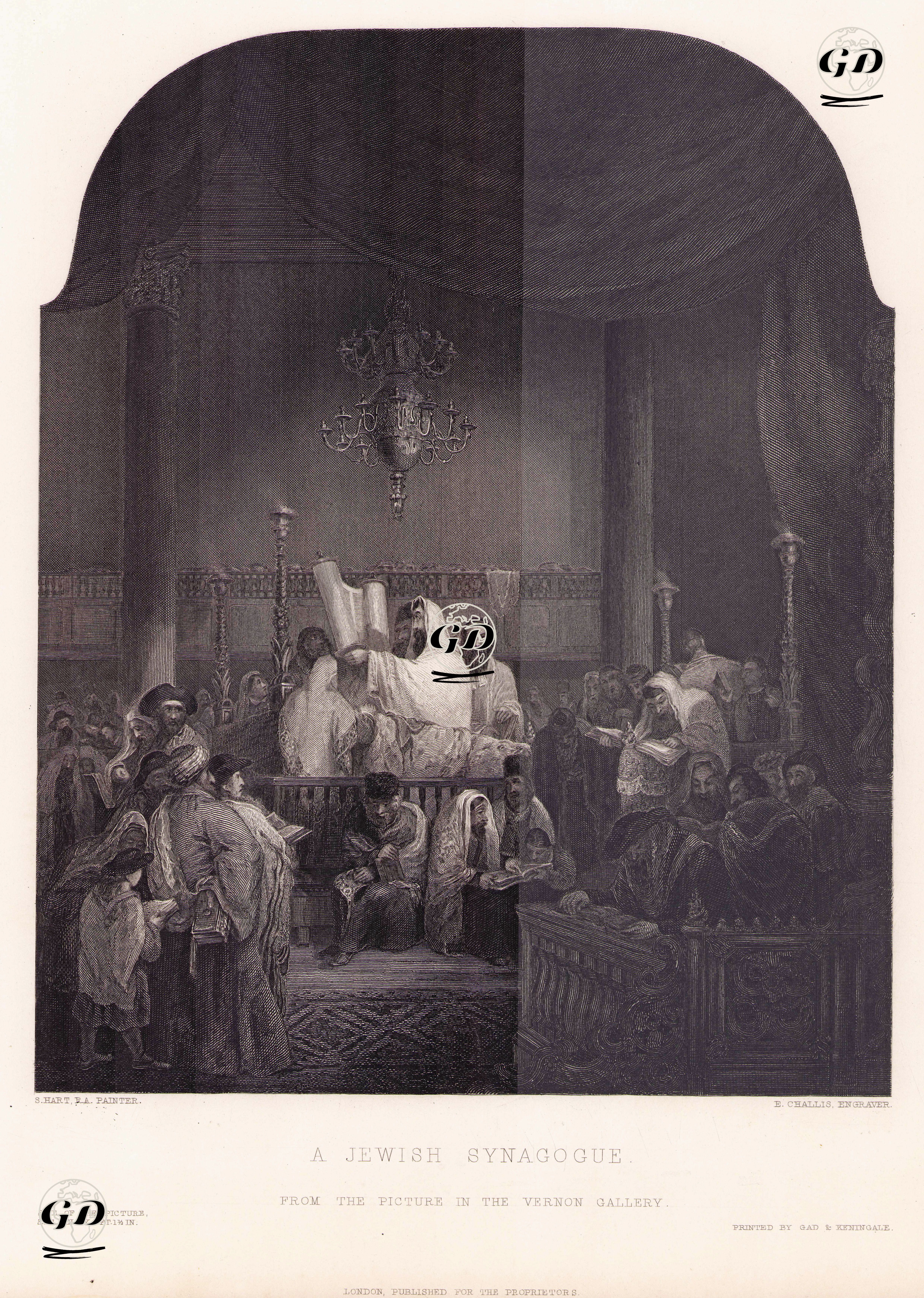 Musevi Sinagoku - Solomon Alexander Hart (1806-1881) - 1853