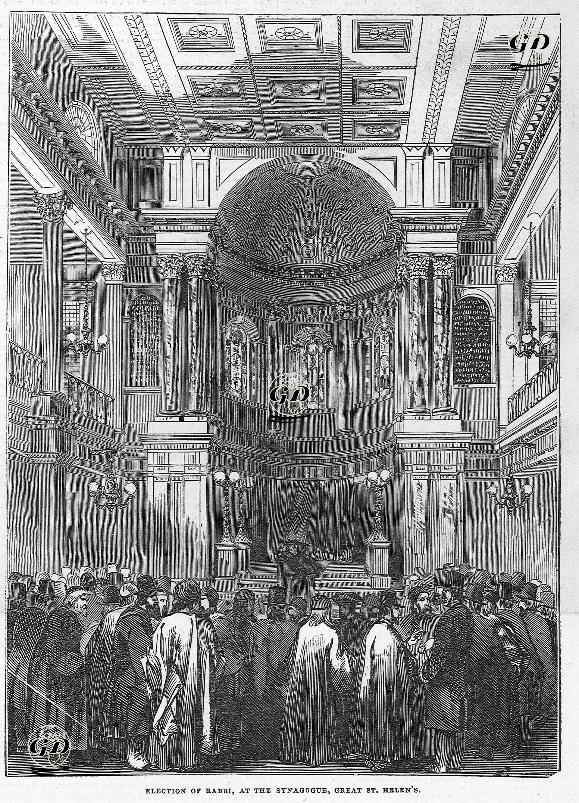 Election Of Rabbi, at The Synagogue, Great St. Helen's  -  - 1844