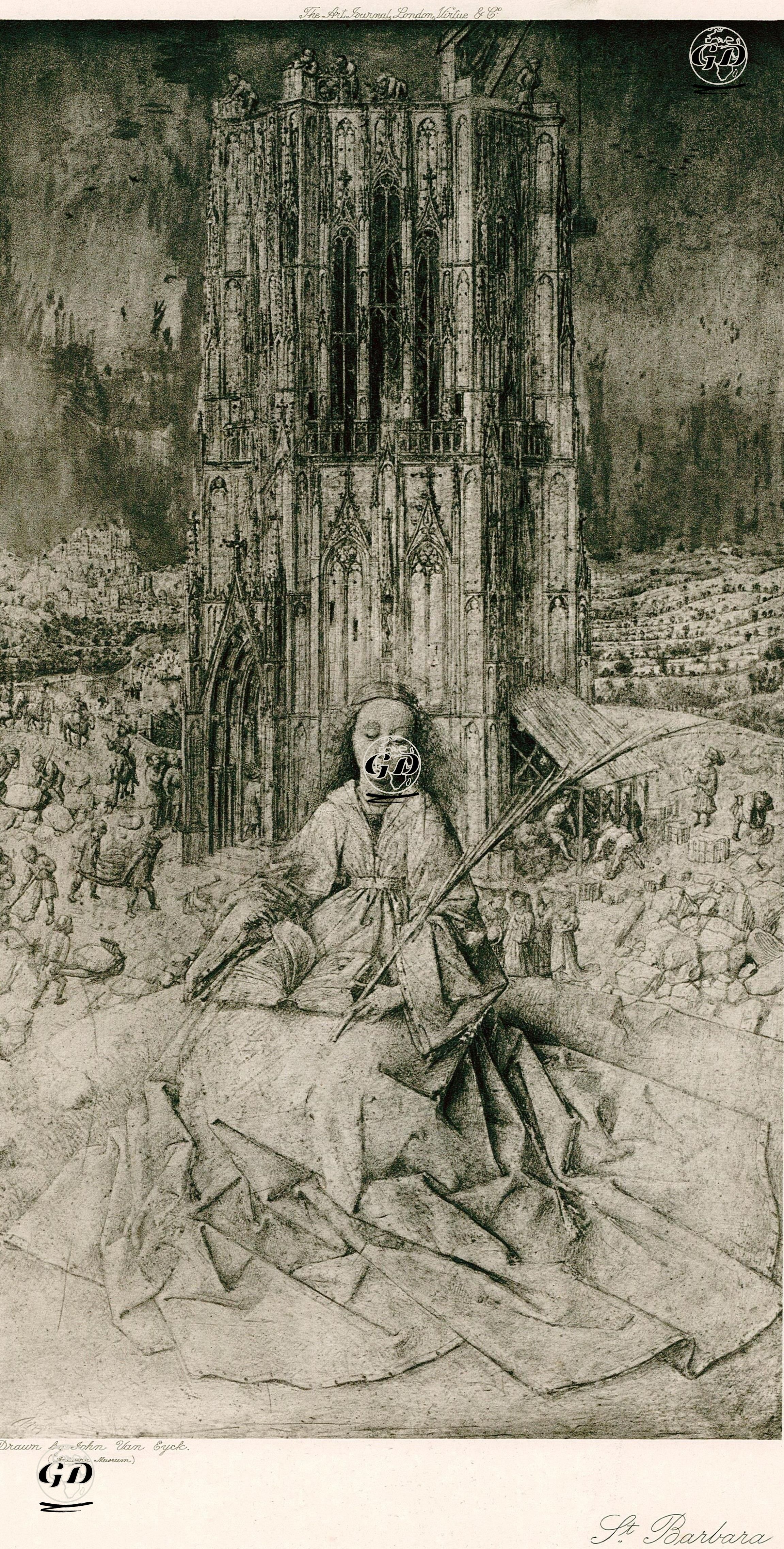 Azize Barbara - John Van Eyck(1390-1441) - 1890's