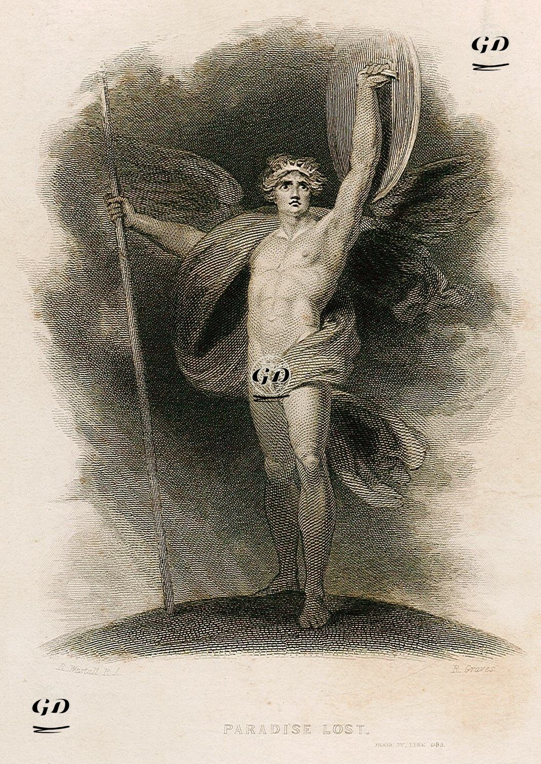 Kayıp Cennet, Şeytan Alarmı - Richard Westall (1765-1836) - 1840's