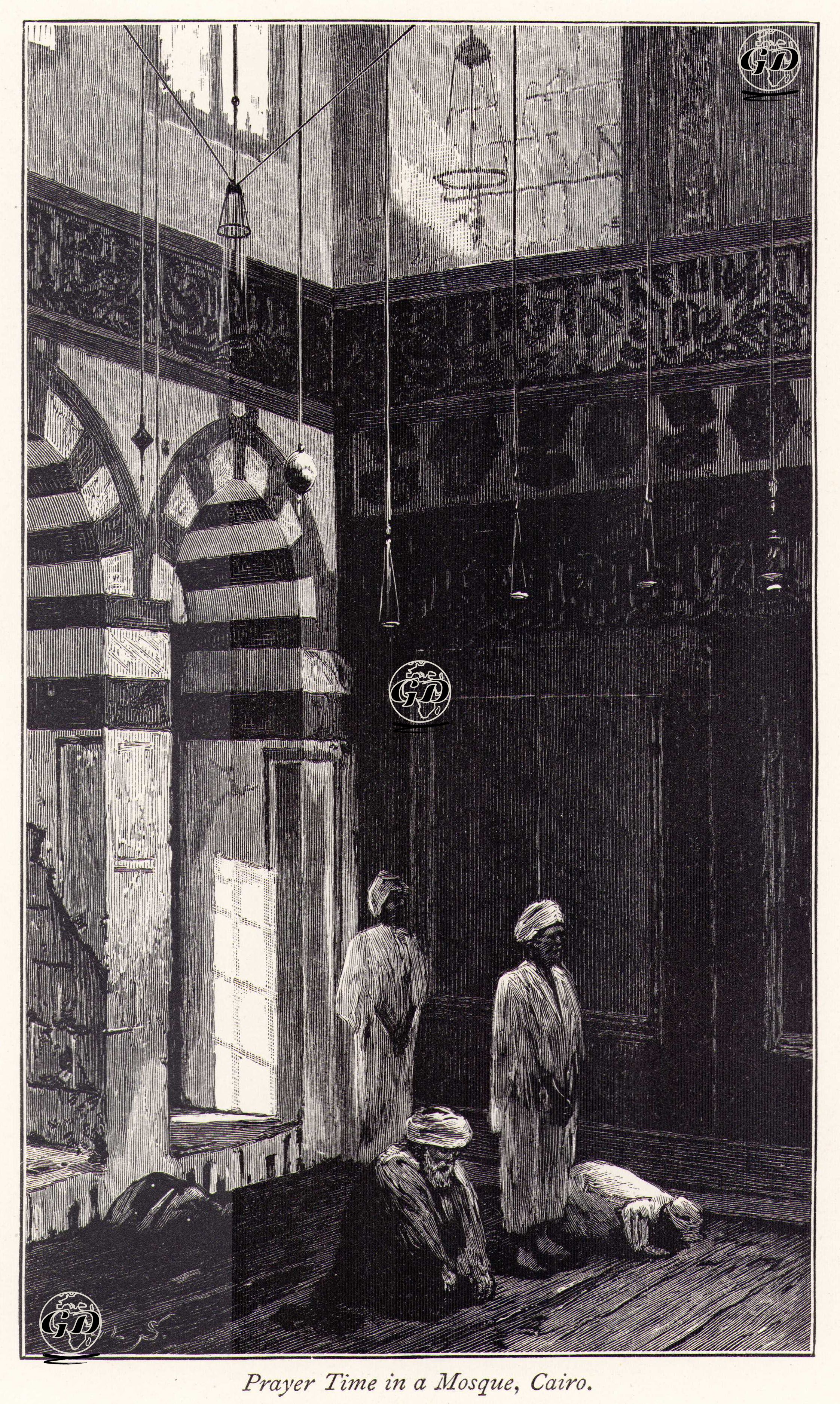 Kahire'de Bir Camide Namaz Vakti -  - 1879