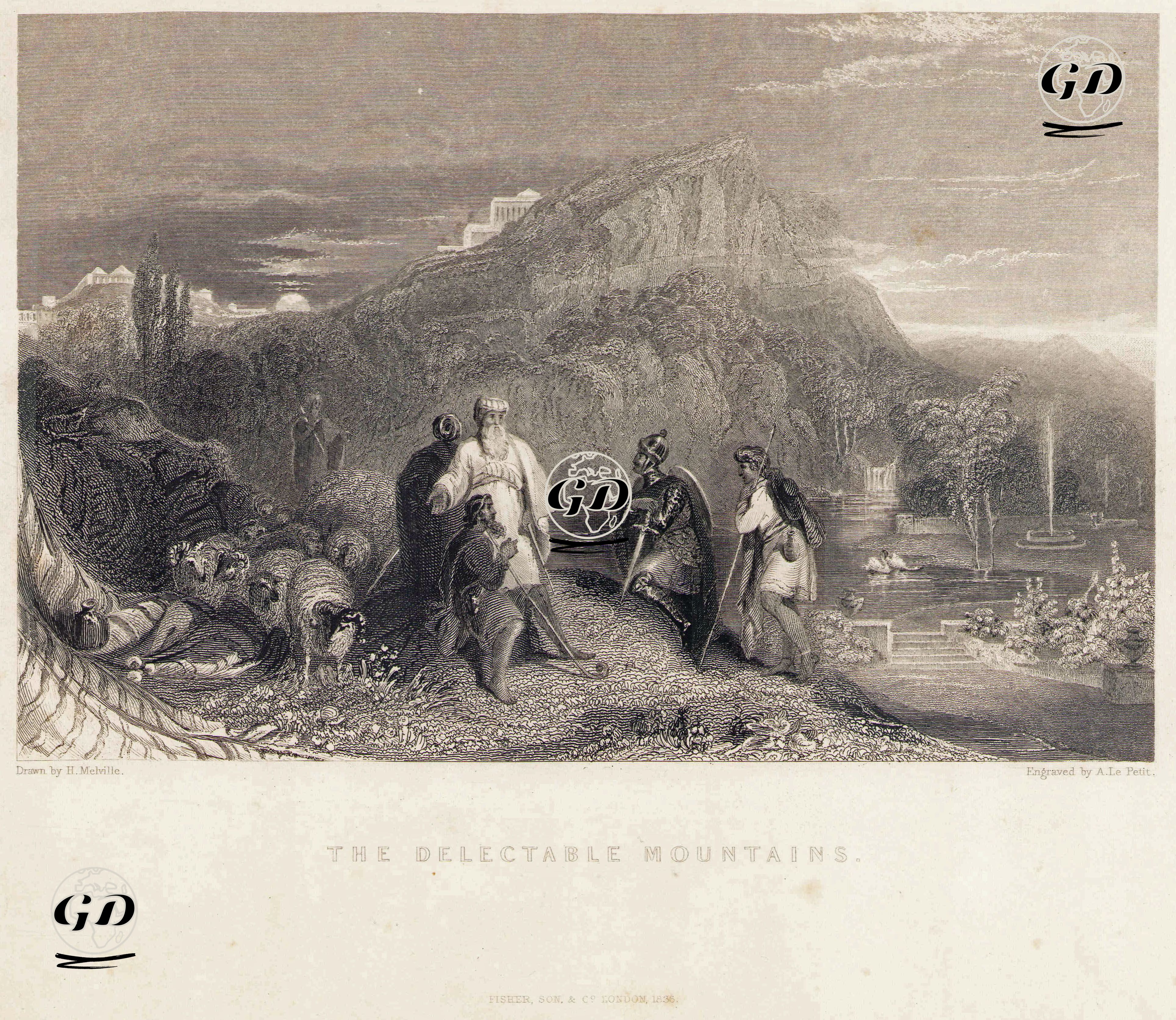 The Delectable Mountains - Henry Melville (1792-1870) - 1836