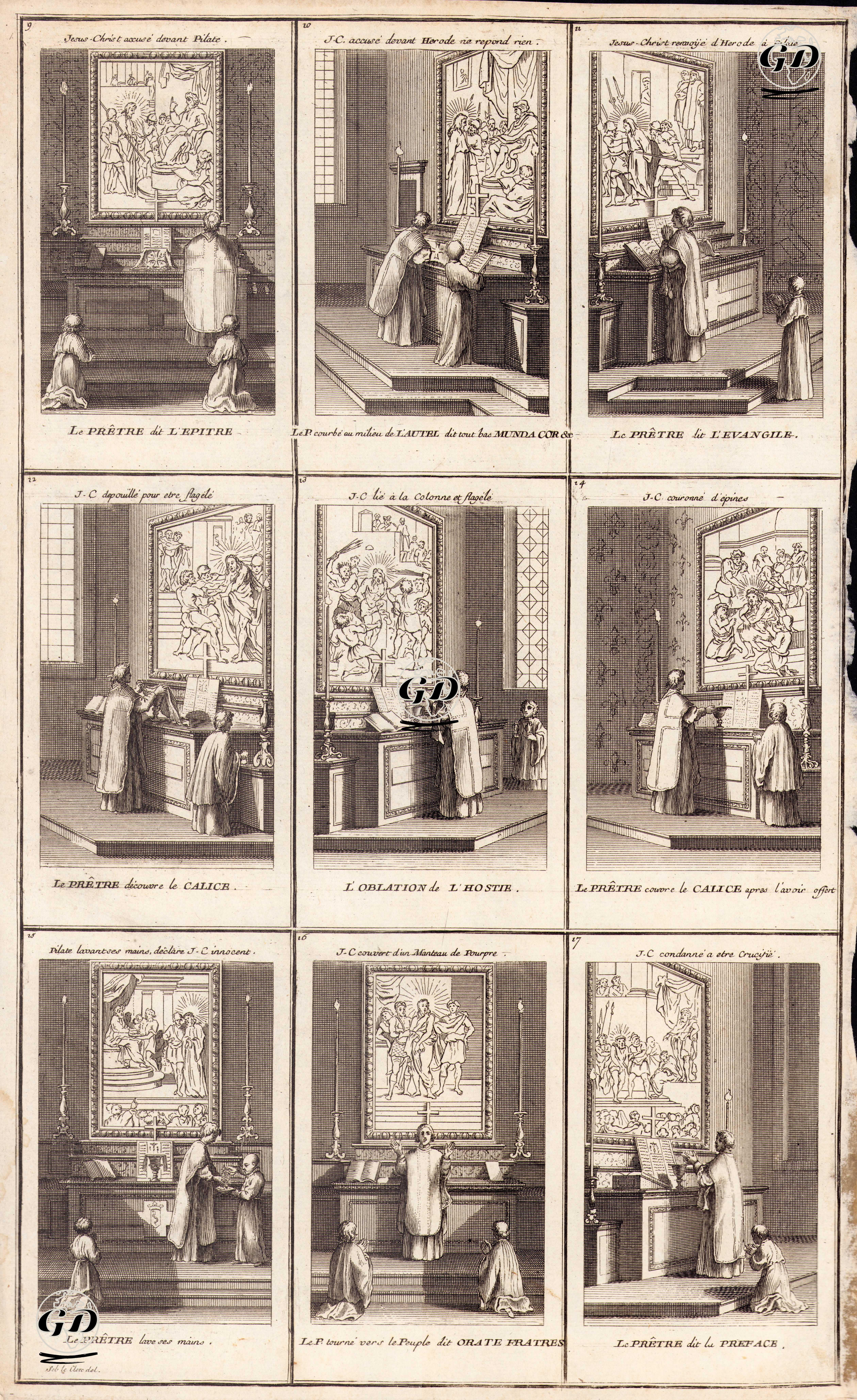Hazreti İsa'ya Olan Sevgi ve Bağlılıkları Otuz Beş Figürde Gösteren Kilise Rituelleri Pl.2 - Sebastien Leclerc (1637-1714)-Bernard Picart (1673-1733) - 1723-1739