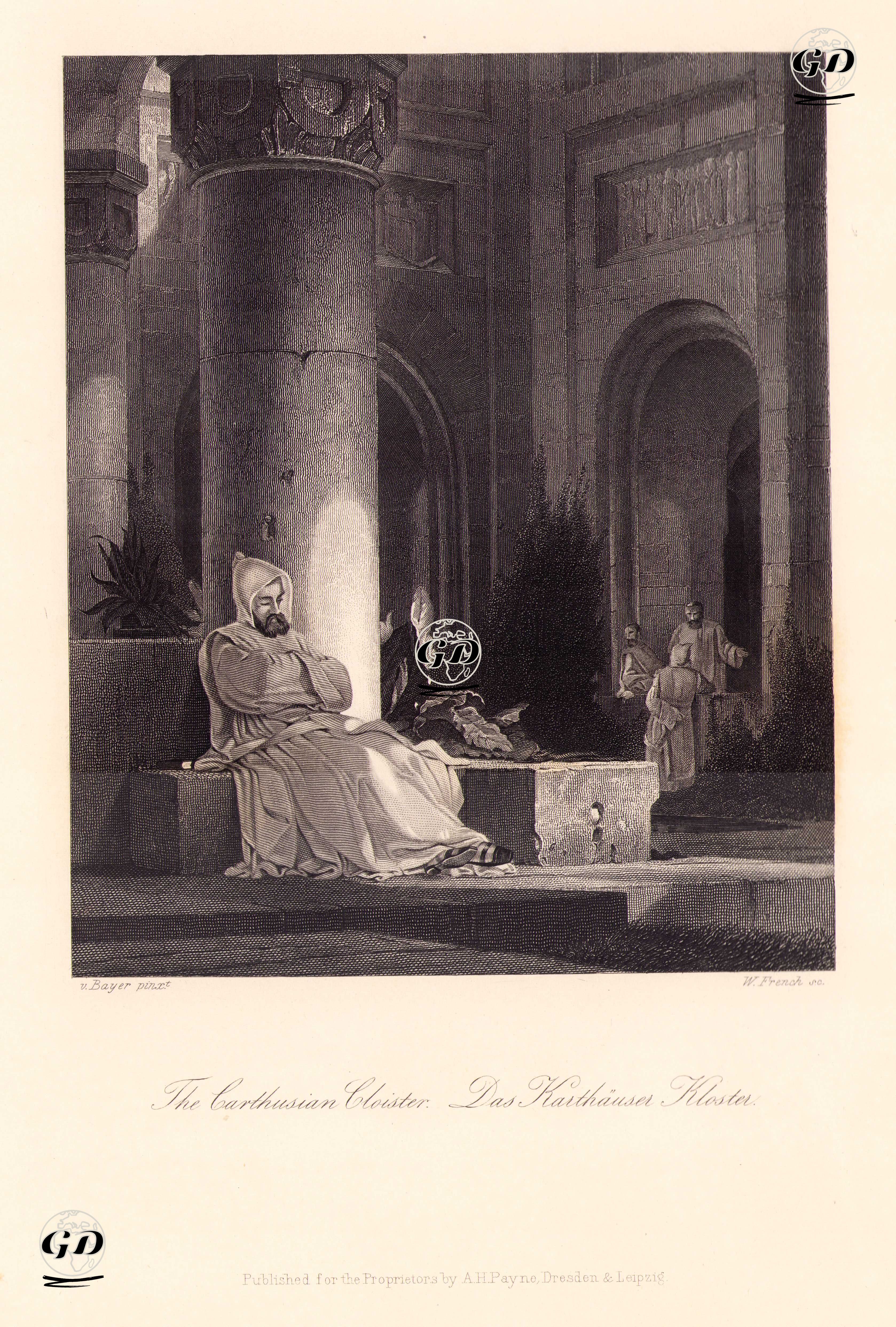 Aziz Bruno (Şartrö) Tarikatı Manastırı - V.Bayer - 1850's