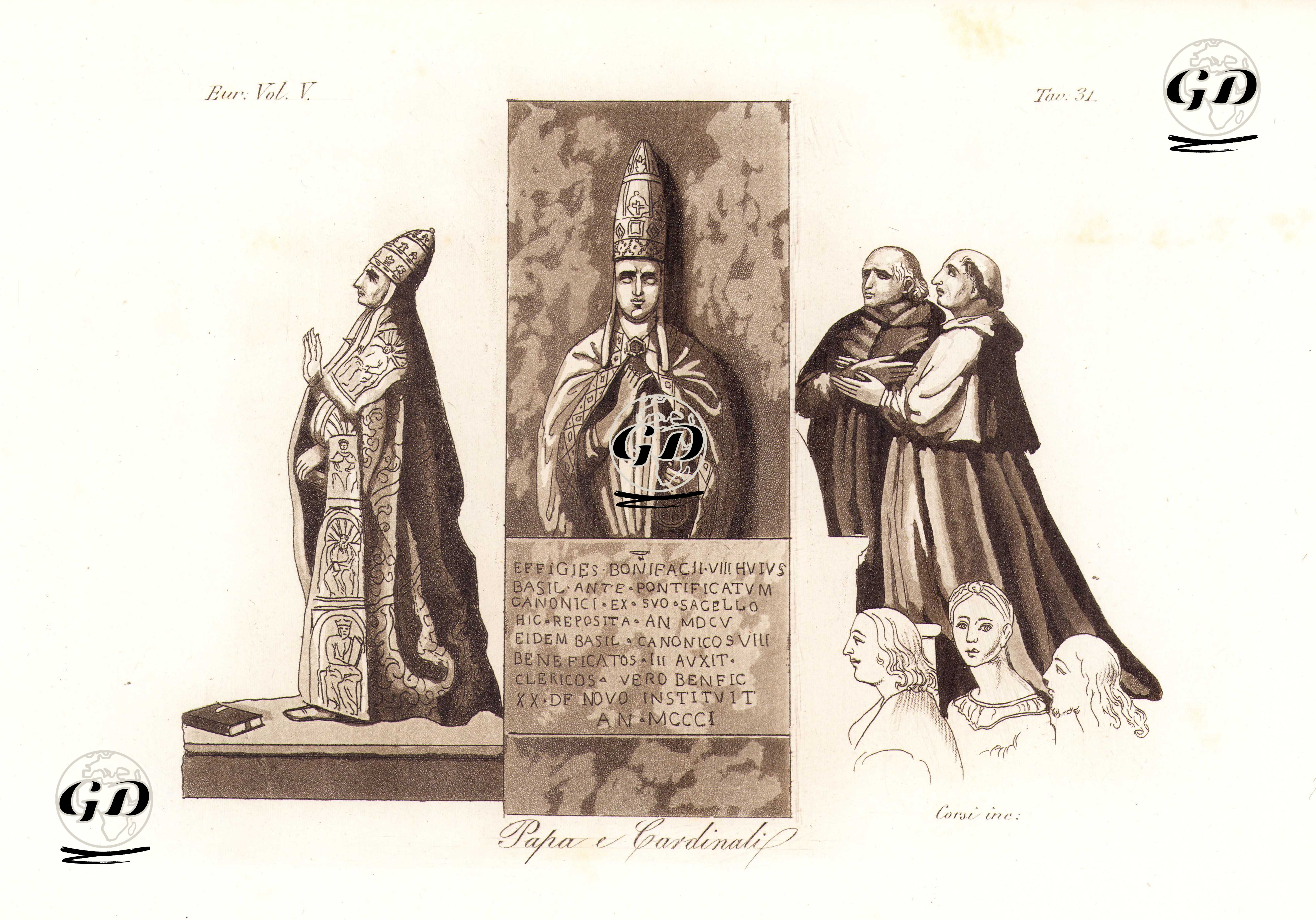Papa ve Kardinaller, Avrupa. Cilt V. Resim 31. -  - 1820's-1840's