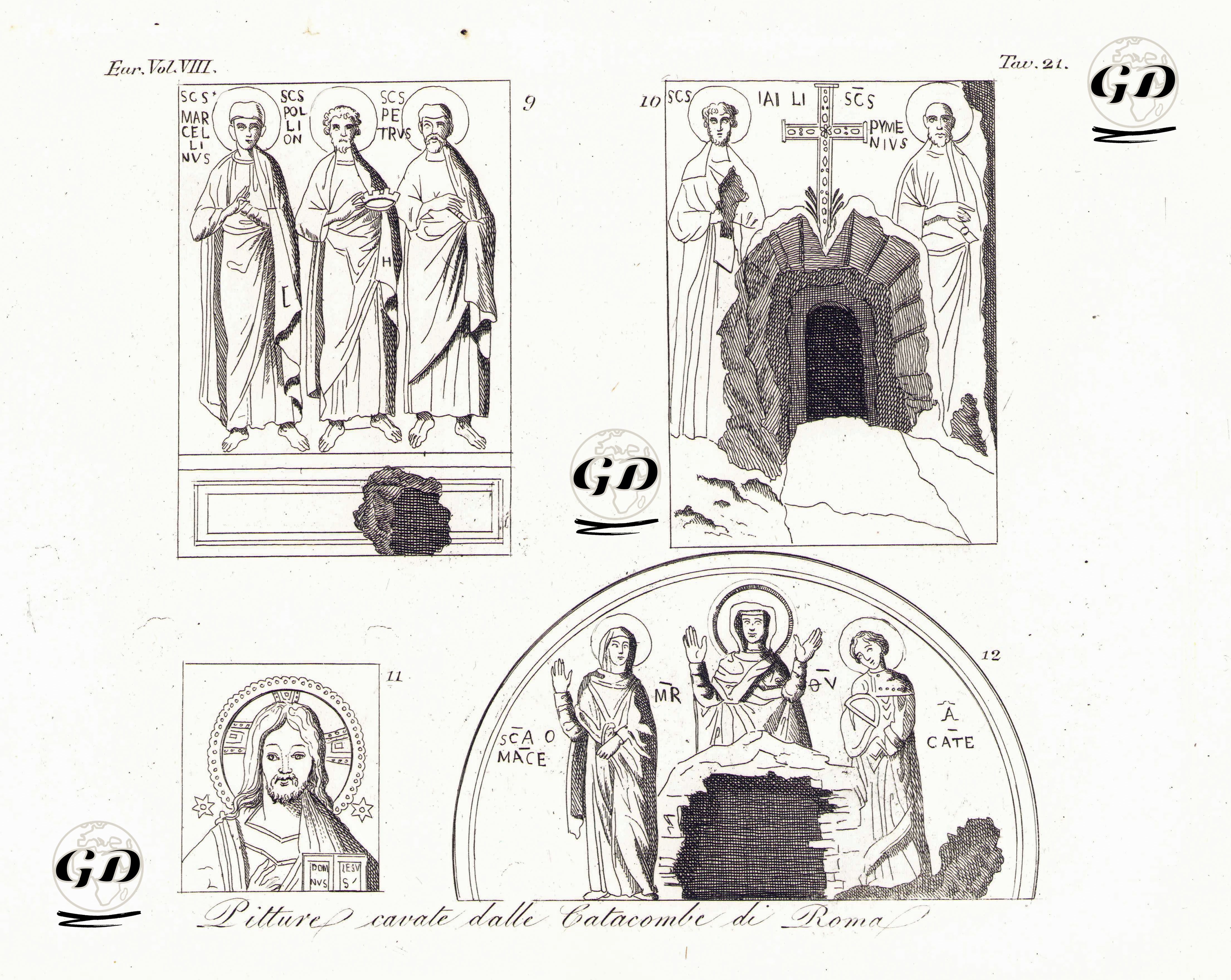 Roma Yer Altı Mezarlarında Bulunan Dini Resimler, Avrupa. Cilt VIII. Resim 21. -  - 1820's-1840's