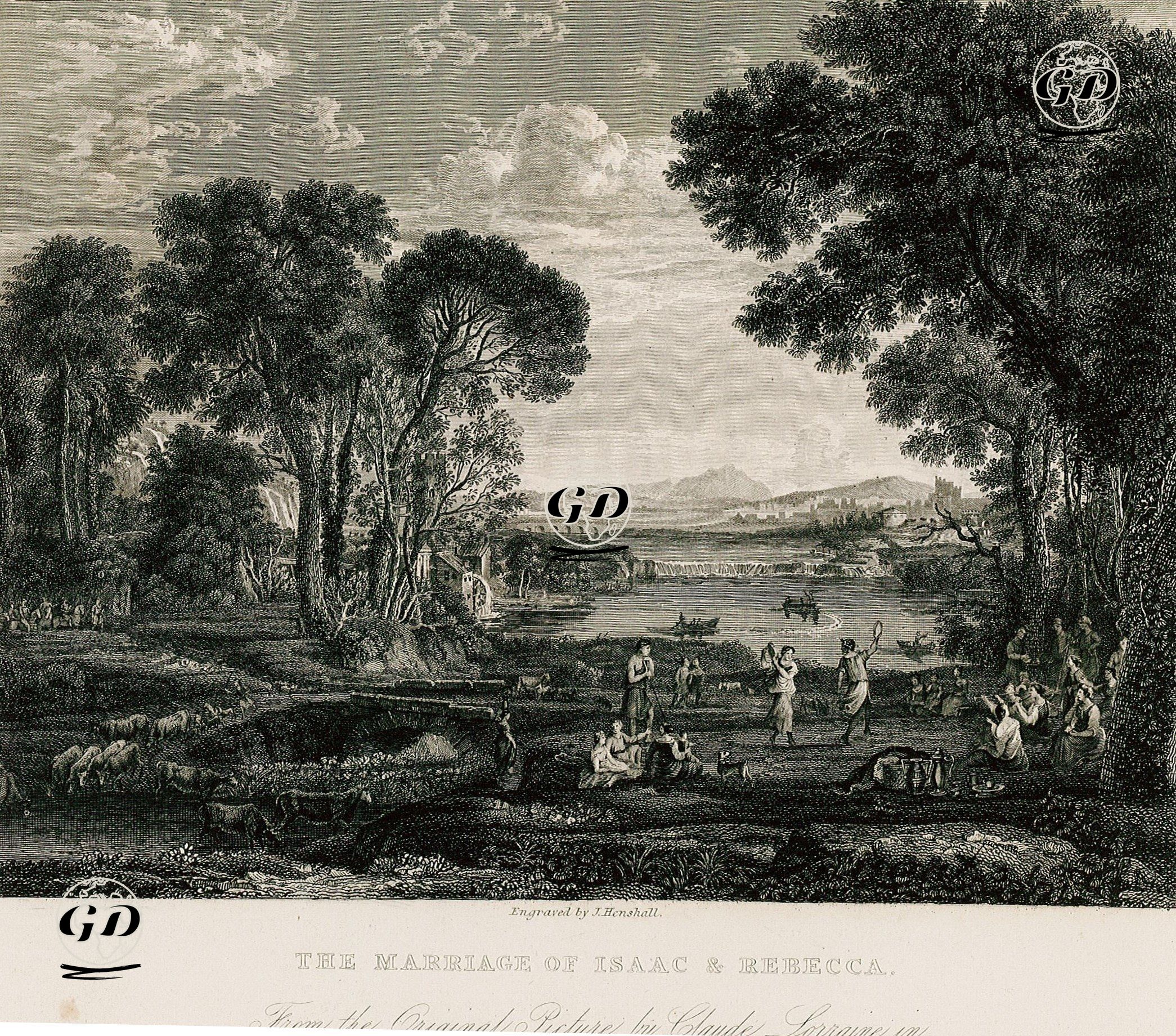 Hazreti İshak ve Rebeka'nın Düğünü - Claude Lorrain (1600-1682) - 1835