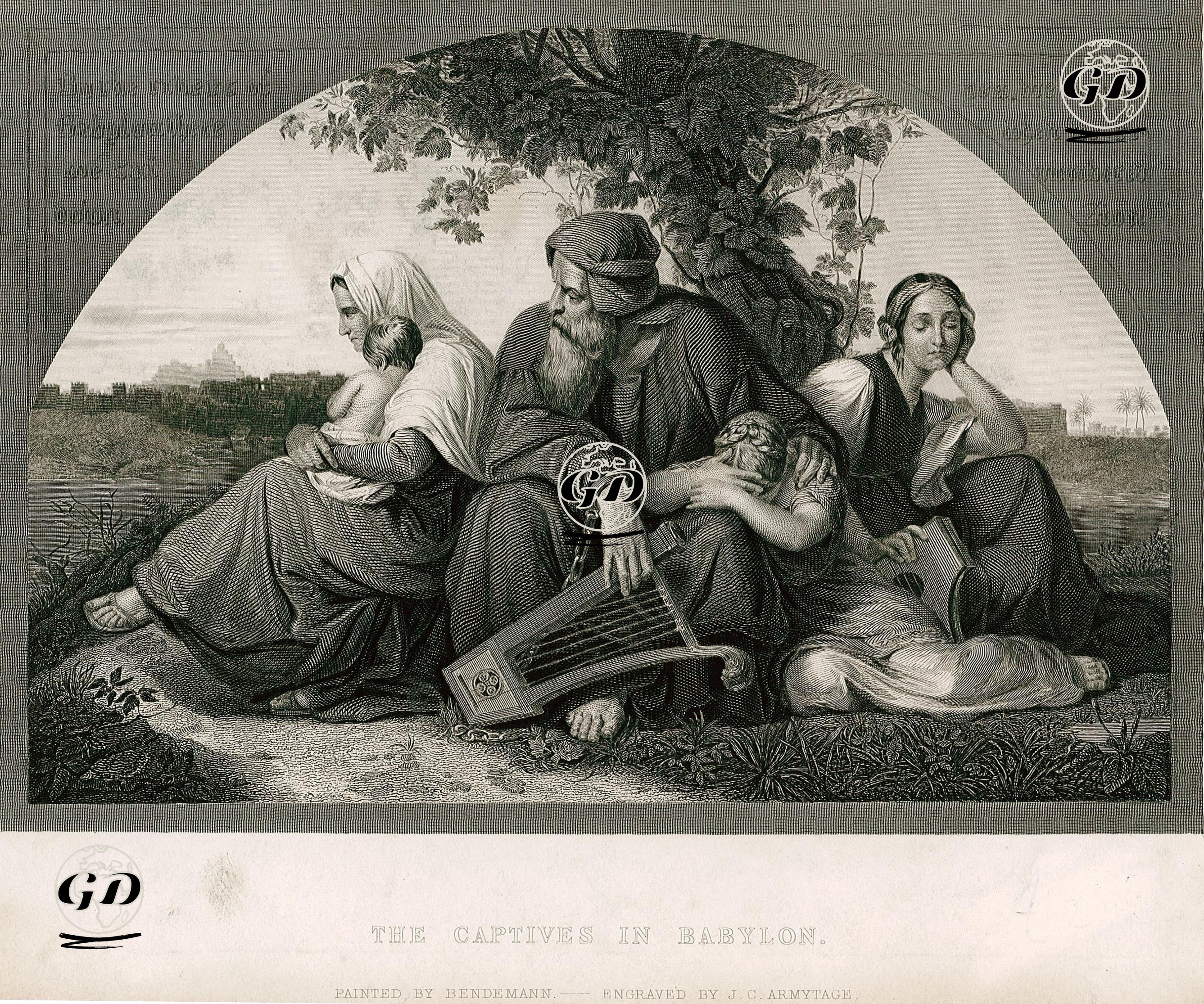 Babil'de Tutsak Olan Yahudilerin Yas Tutması - Eduard Julius Friedrich Bendemann (1811-1889) - 1846