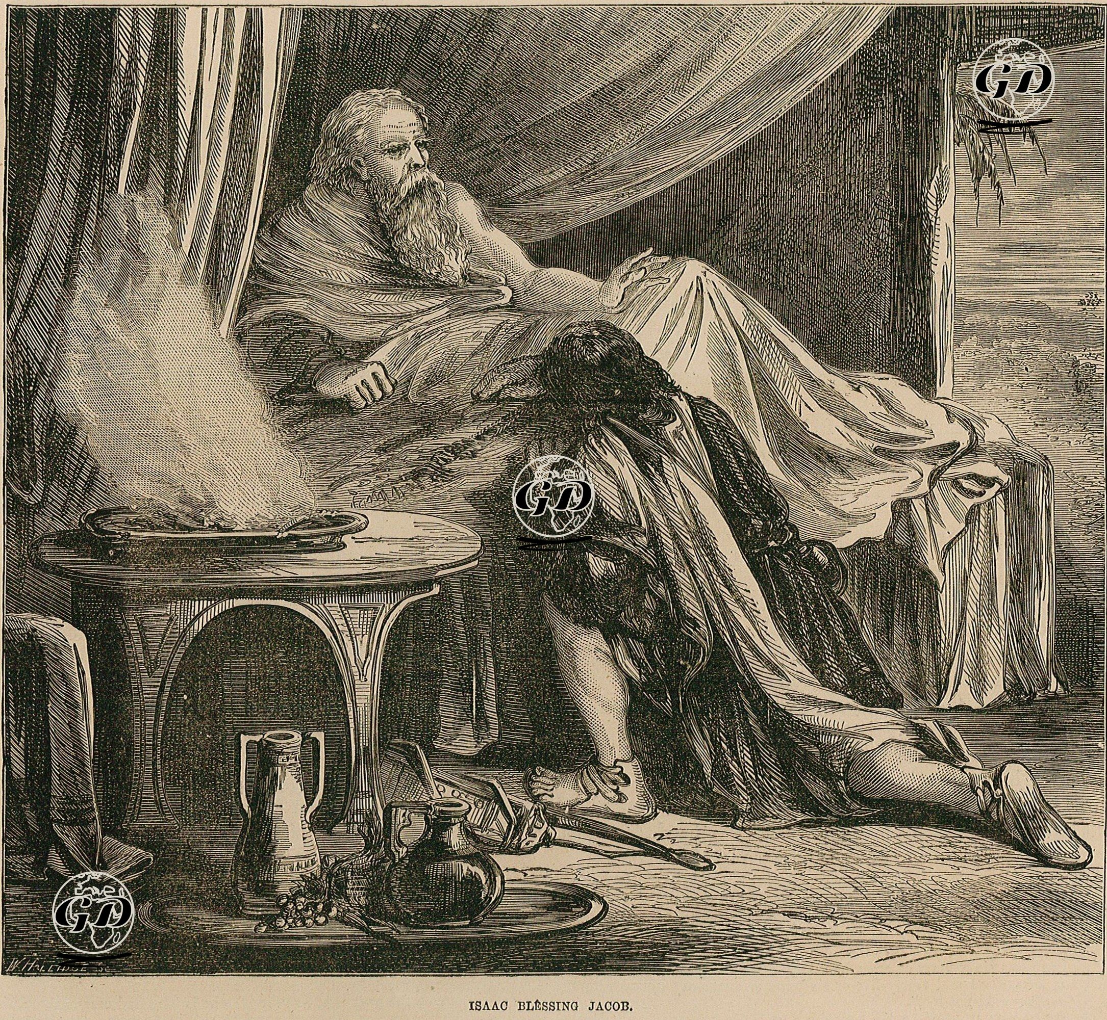 Isaac Blessing Jacob -  - 1860's