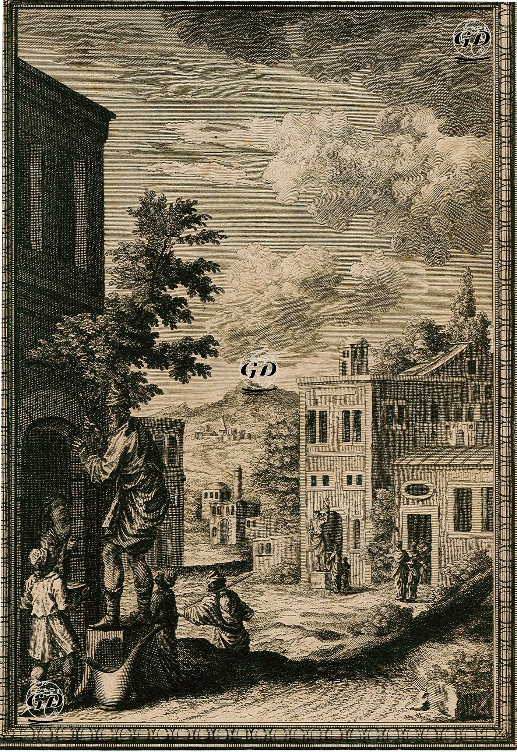 Kan Serpilmiş Kapı Direkleri-Pesah, Fısıh veya Hamursuz Bayramı, Exodus (Mısır'dan Çıkış)  Chapter (Bölüm) 12. Verse (Ayet) 22 -(Bir Demet Mercanköşk Otunu Kuzu Kanı İle Dolu Kaselere Batırarak Evlerinizin Giriş Direklerinin Üzerine üzerine Sürün. Sabaha Kadar Hiçbiriniz Evinizin Kapısından Dışarı Çıkmasın.) -  - 1731